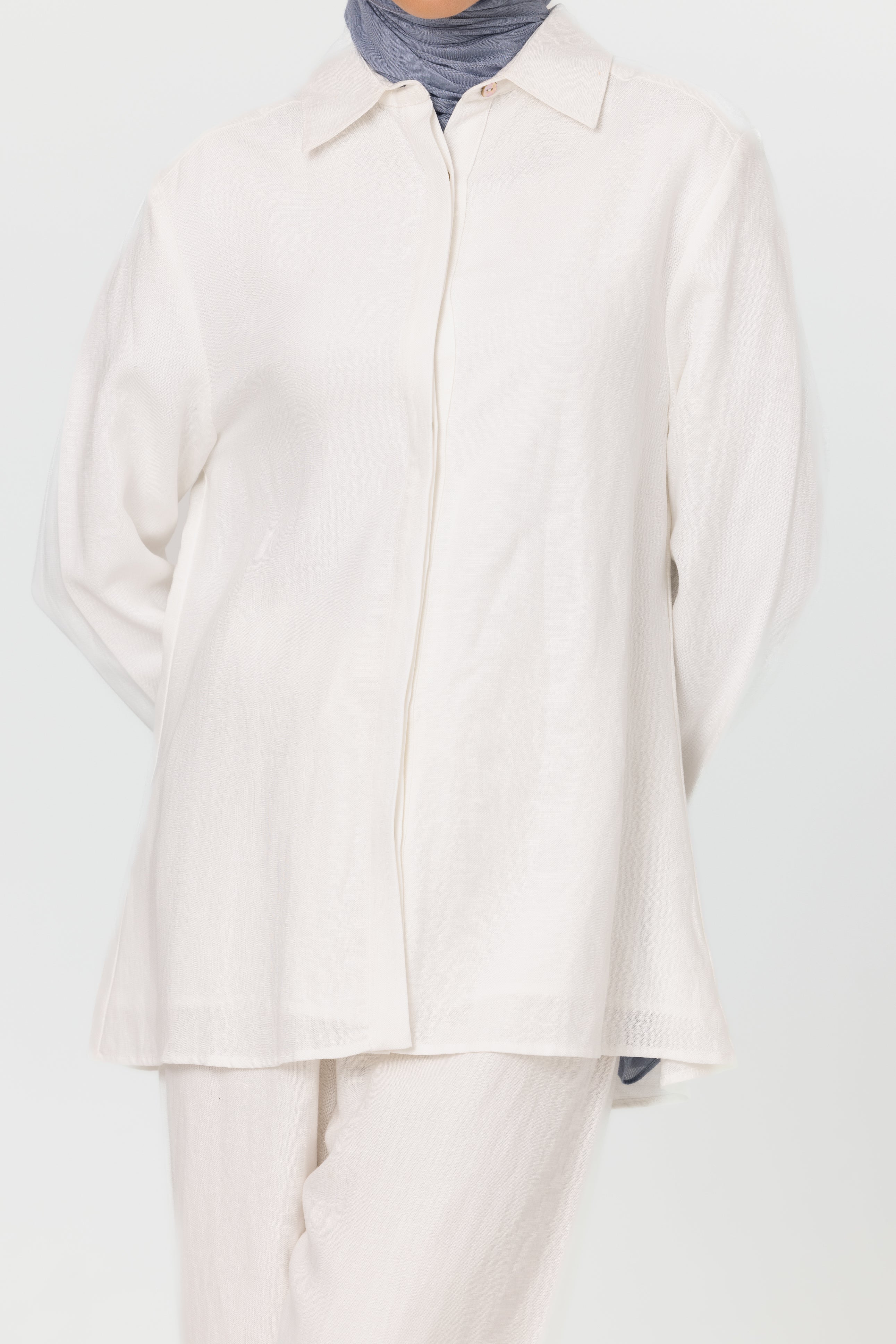Gianna Button Up Shirt - White