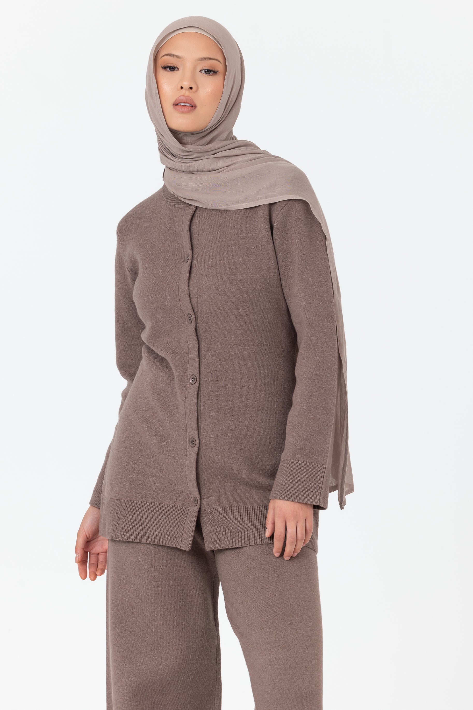 Marea Knit Cardigan - Mocha