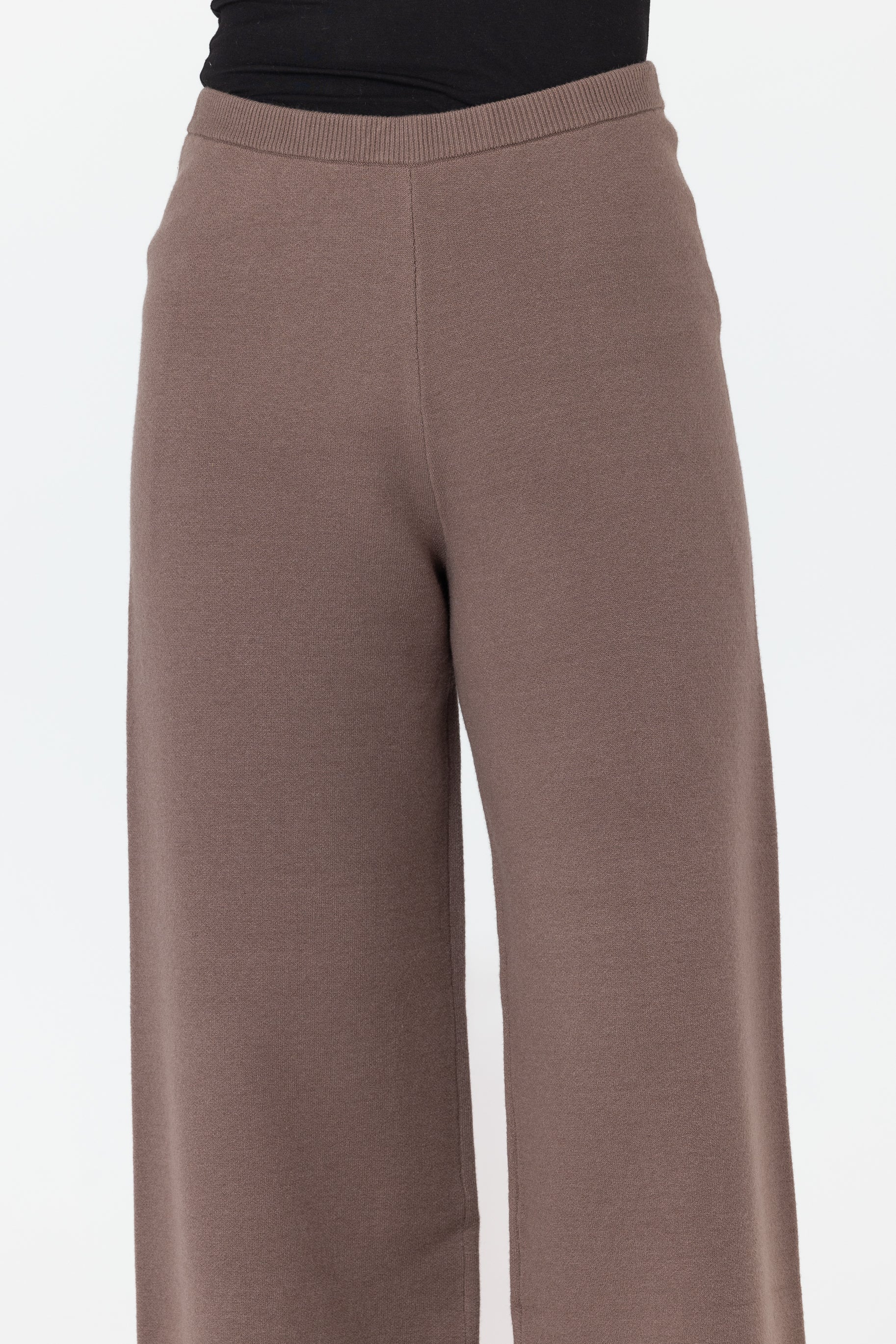 Marea Knit Wide Leg Pants - Mocha