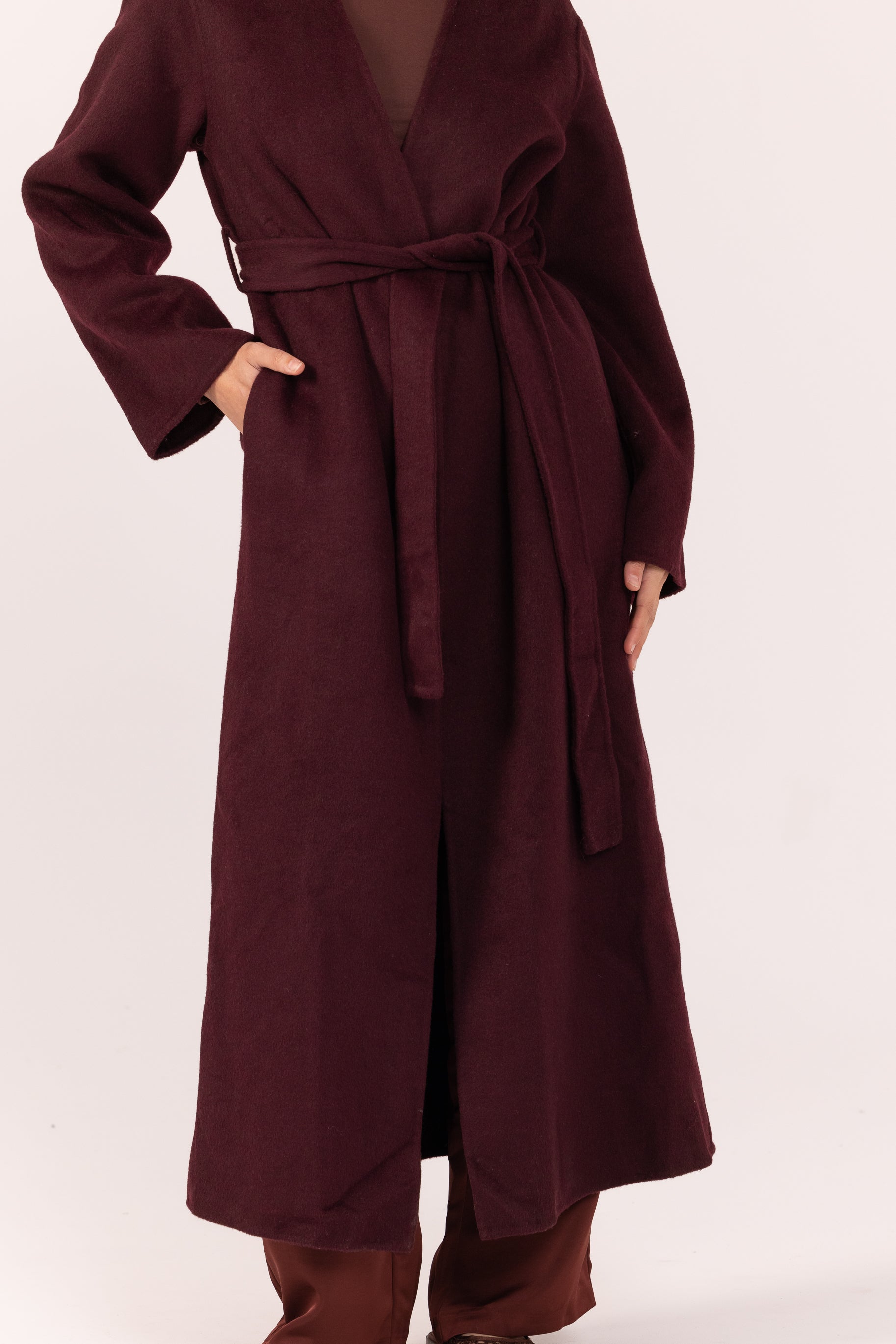 Tara Longline Coat - Mulberry