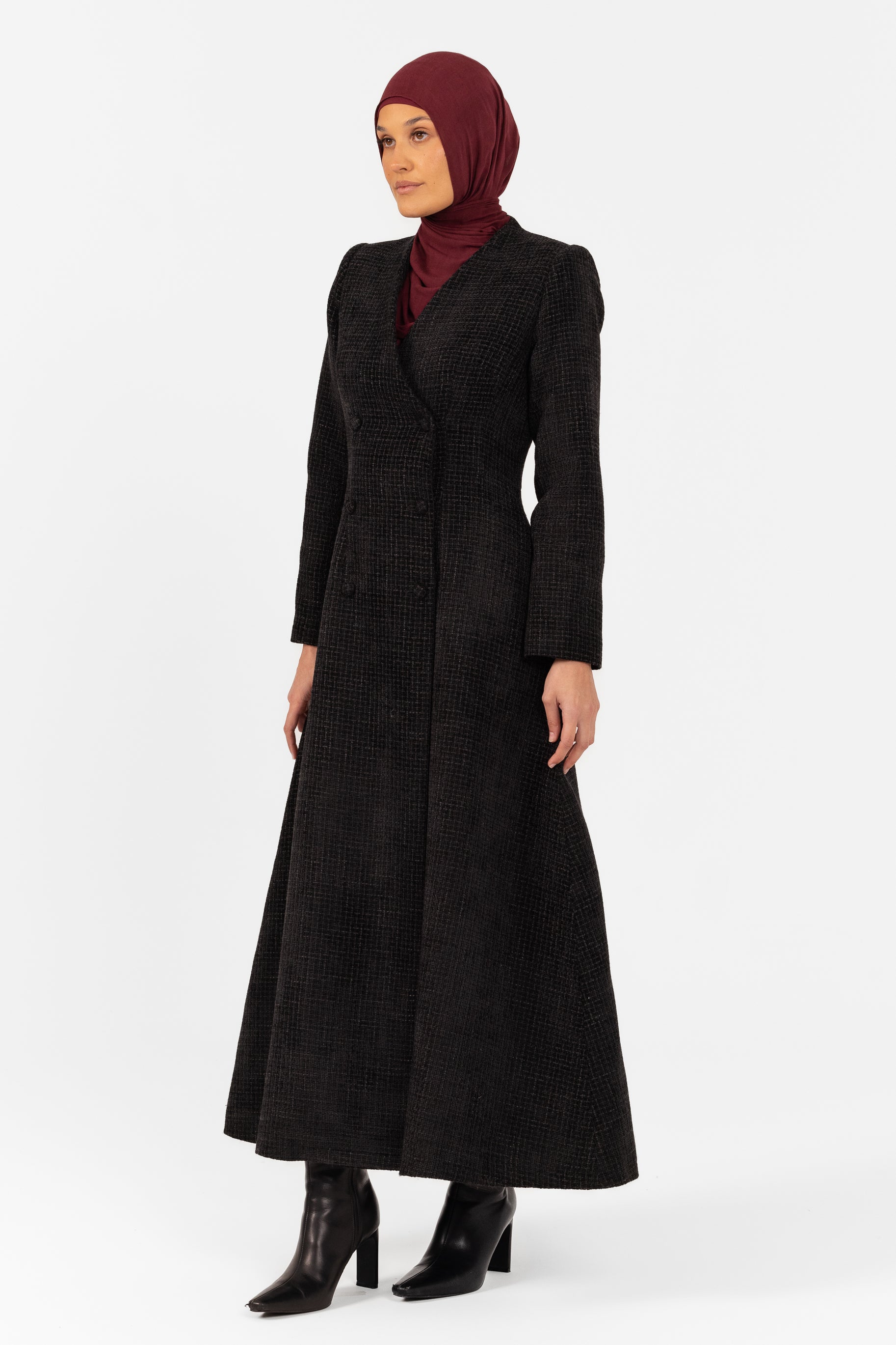 Naomi Tweed Dress - Black