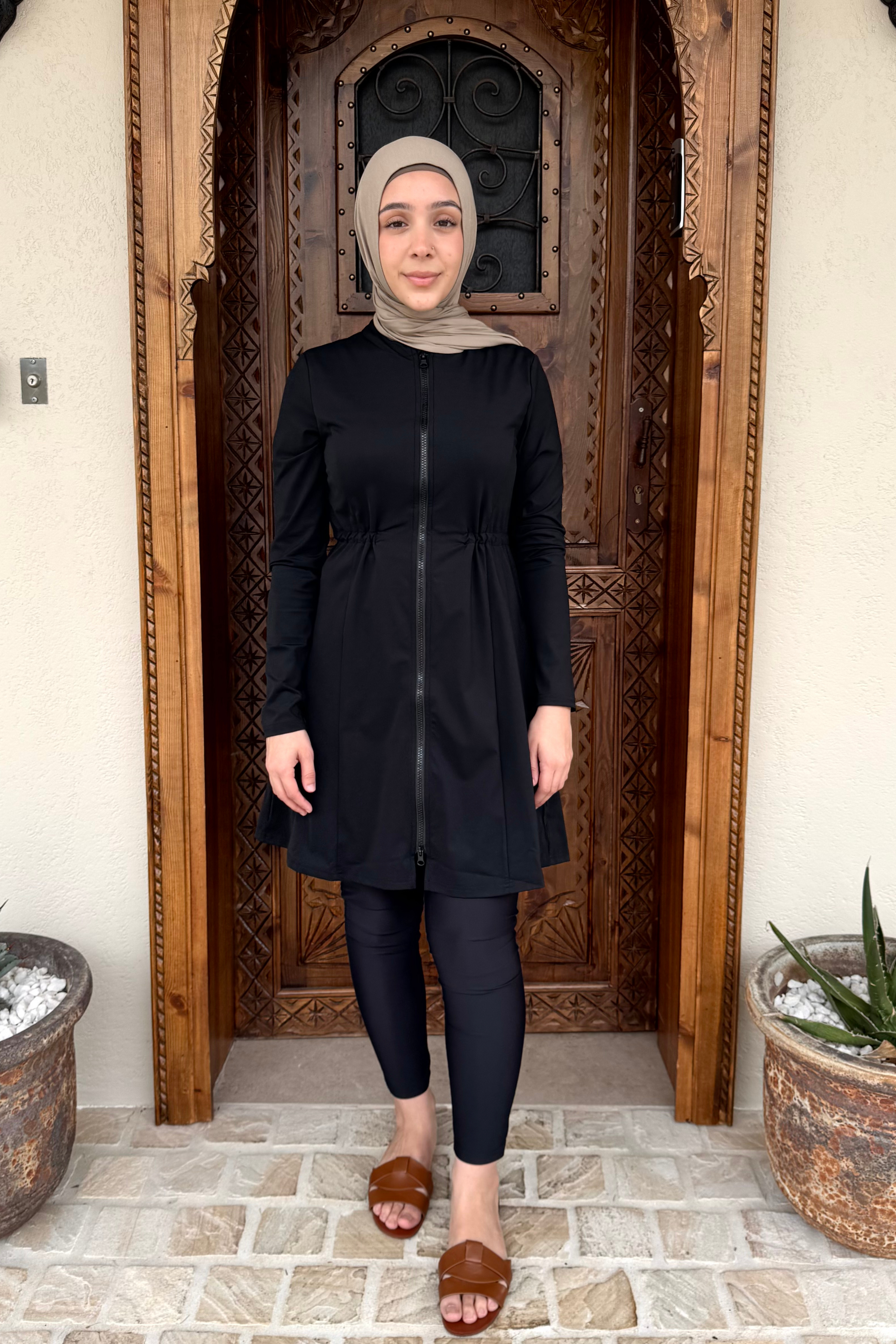 Aleppo Swim Midi Tunic - Black