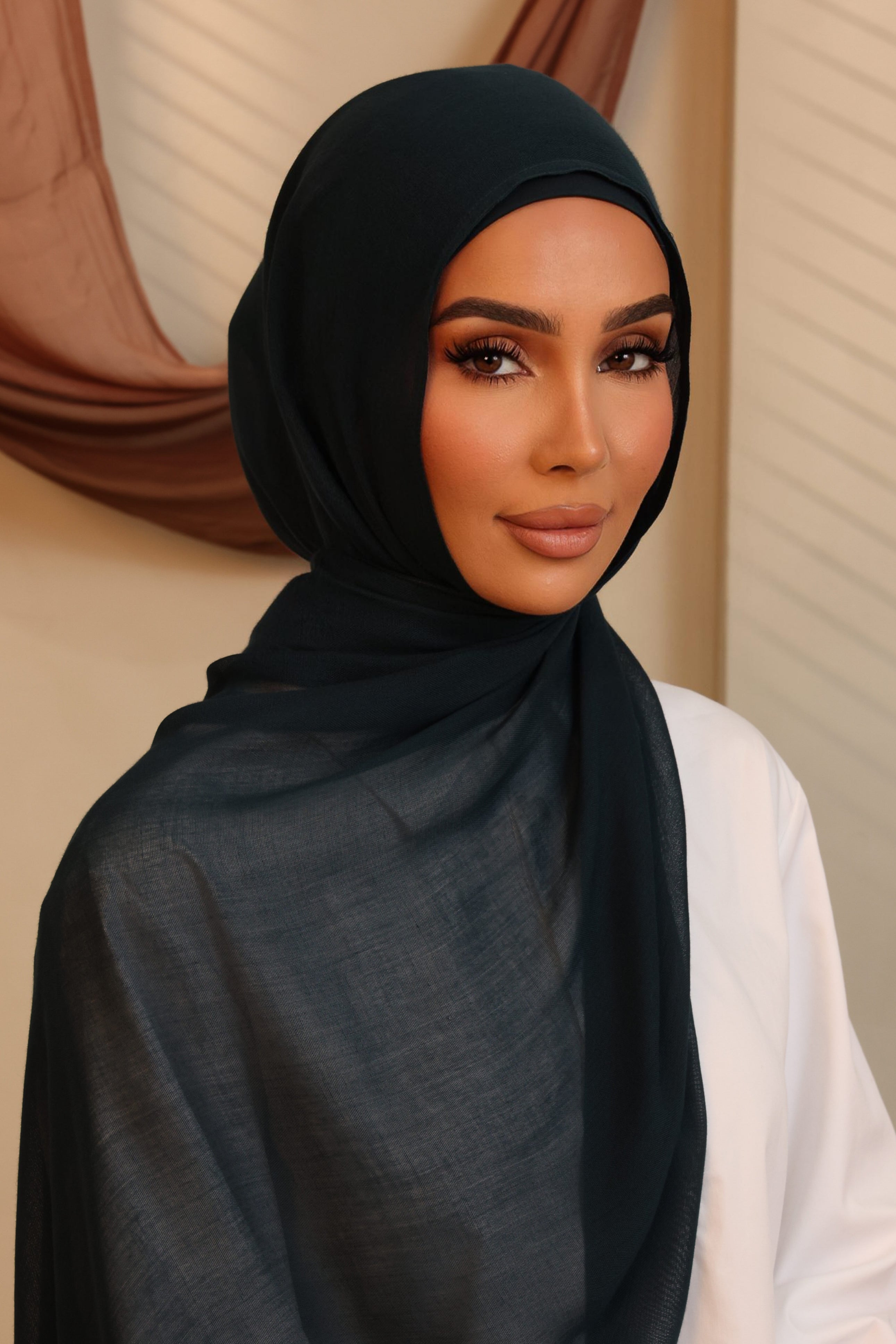 Double Stitched Modal Hijab Set - Blueberry