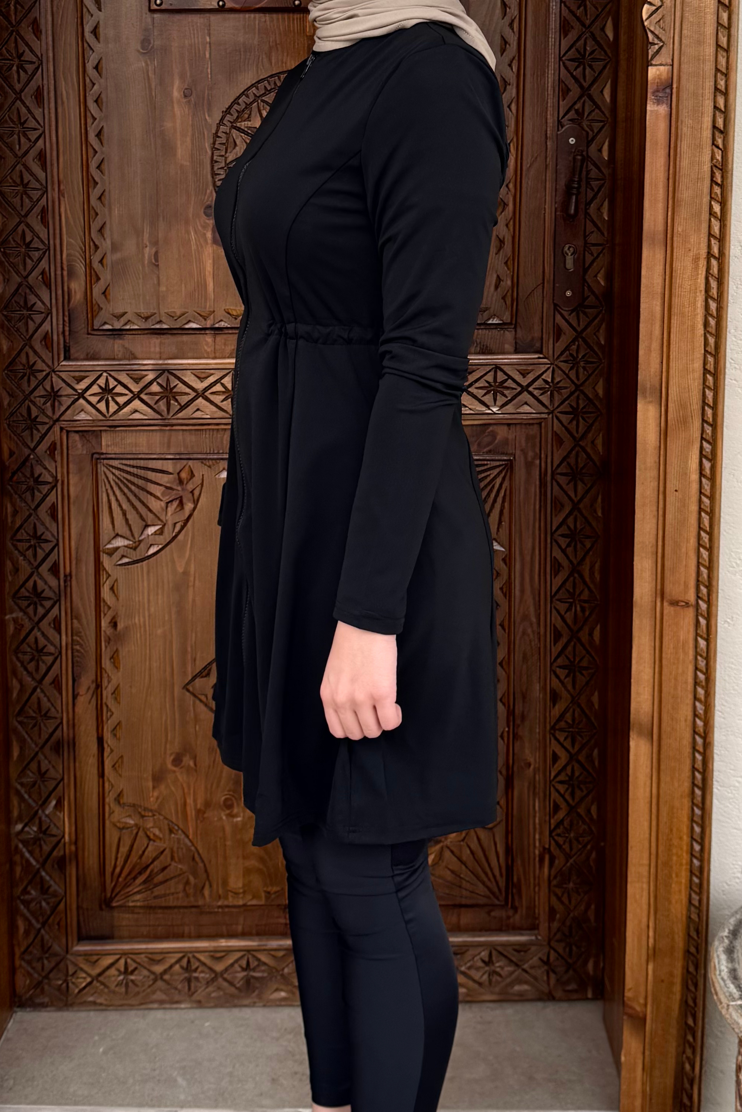 Aleppo Swim Midi Tunic - Black