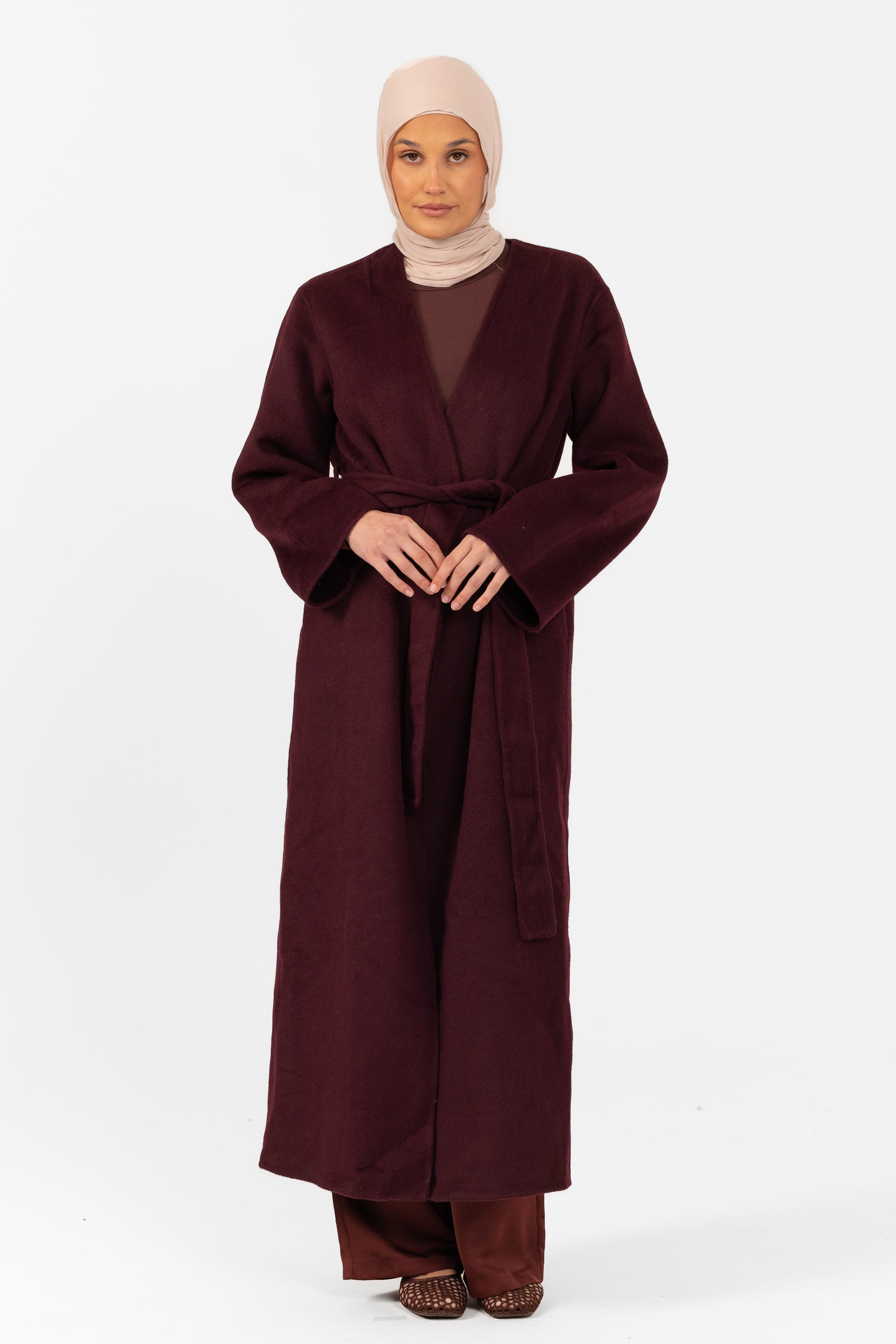 Tara Longline Coat - Mulberry