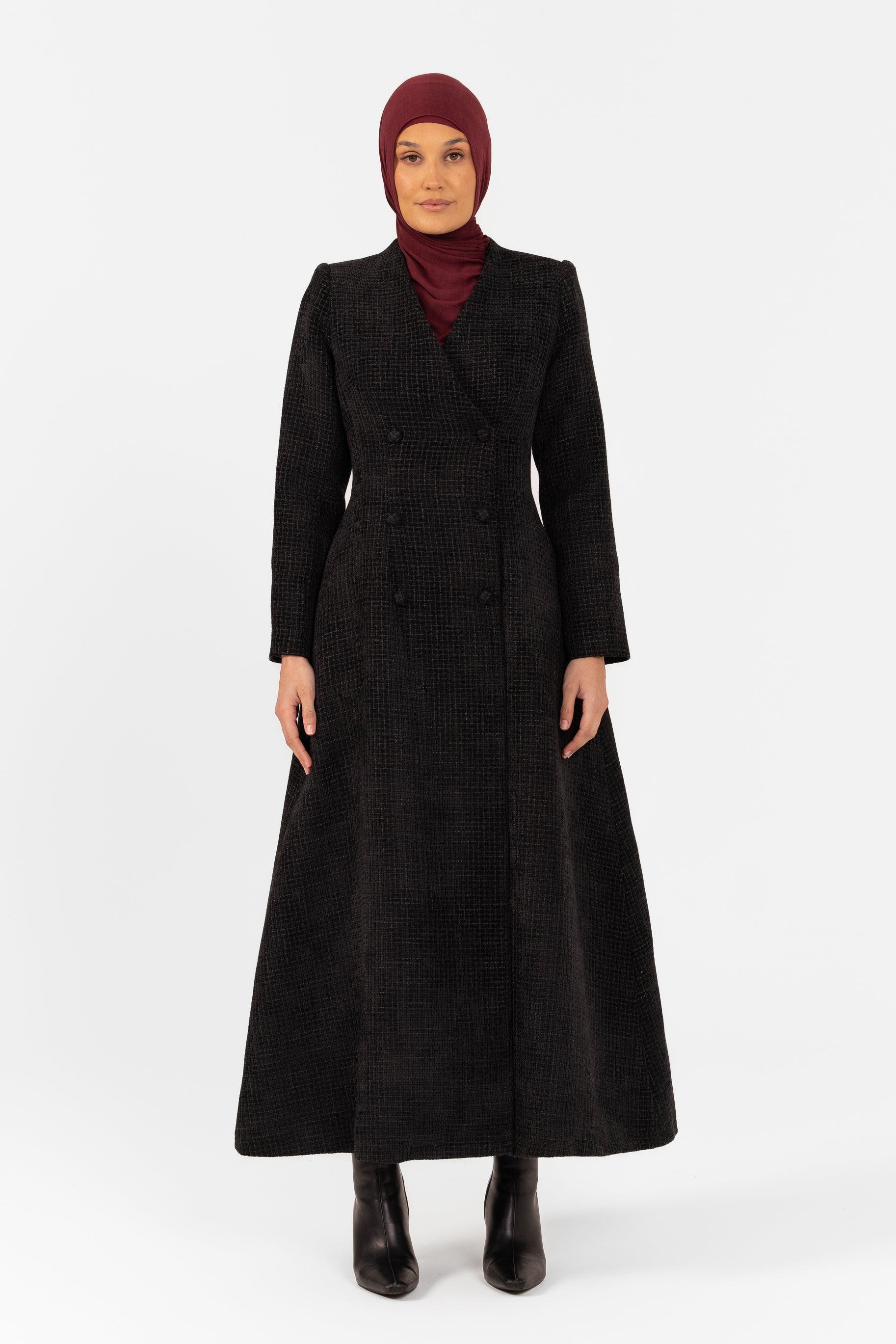 Naomi Tweed Dress - Black