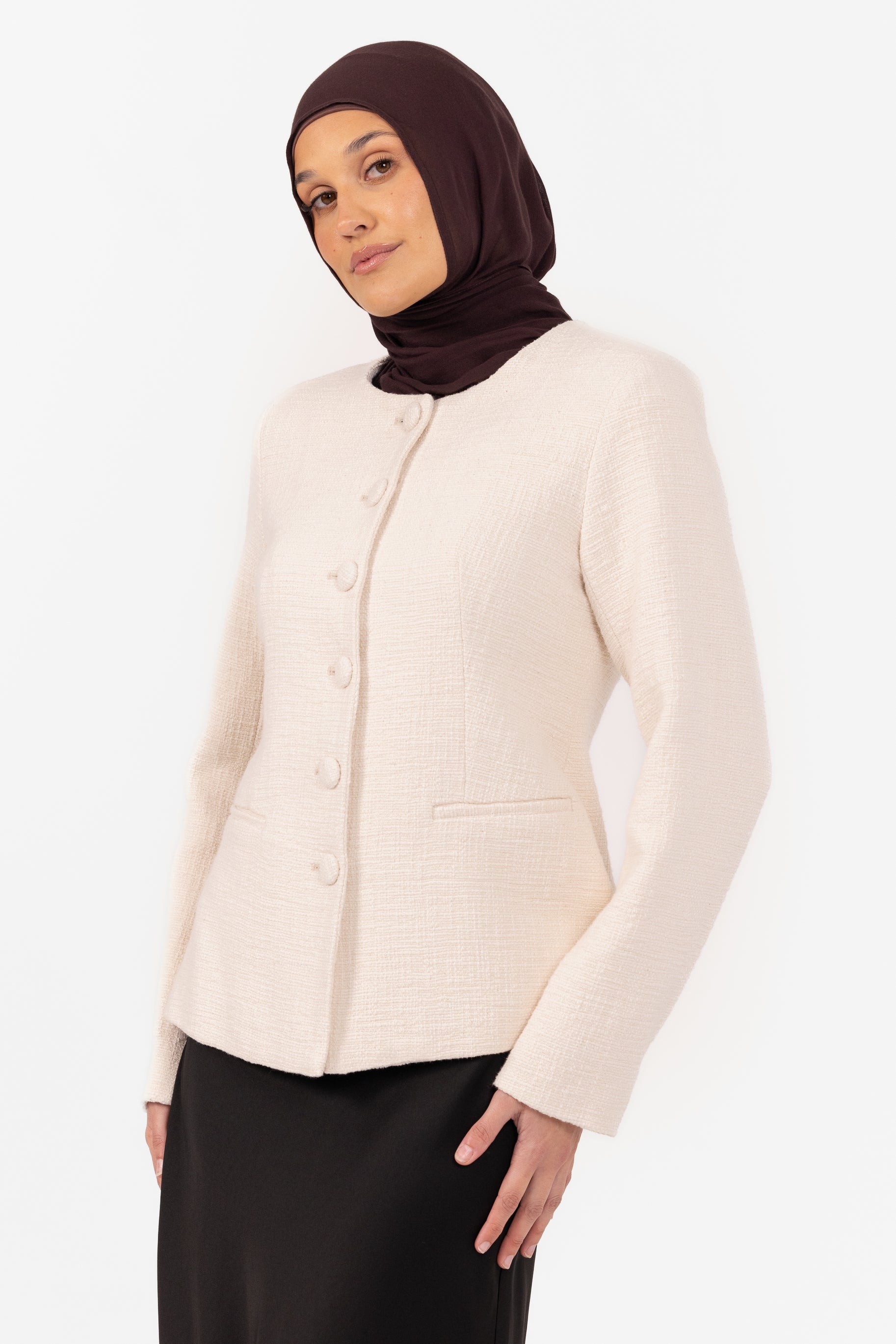 Blair Boucle Jacket - Cream