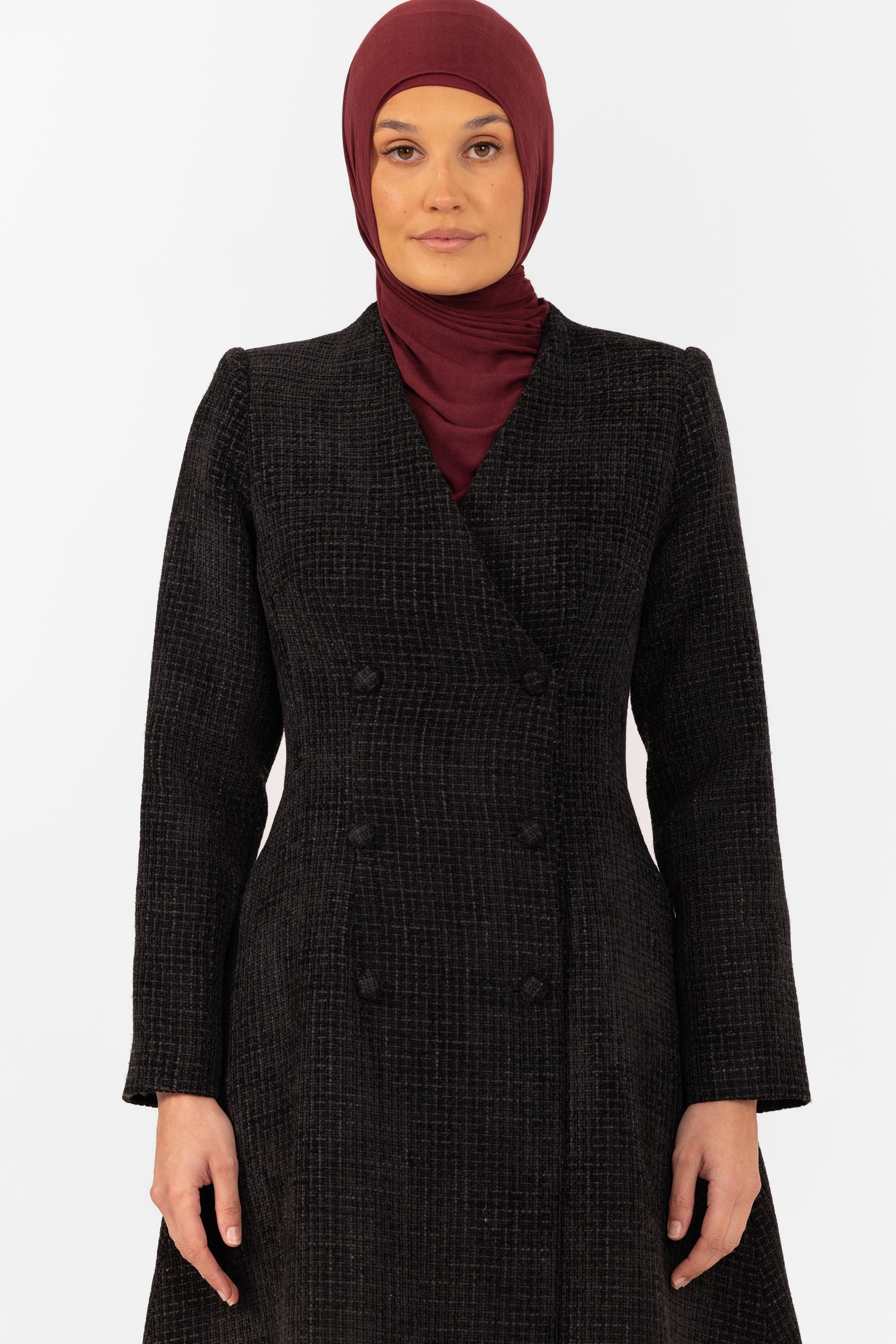 Naomi Tweed Dress - Black