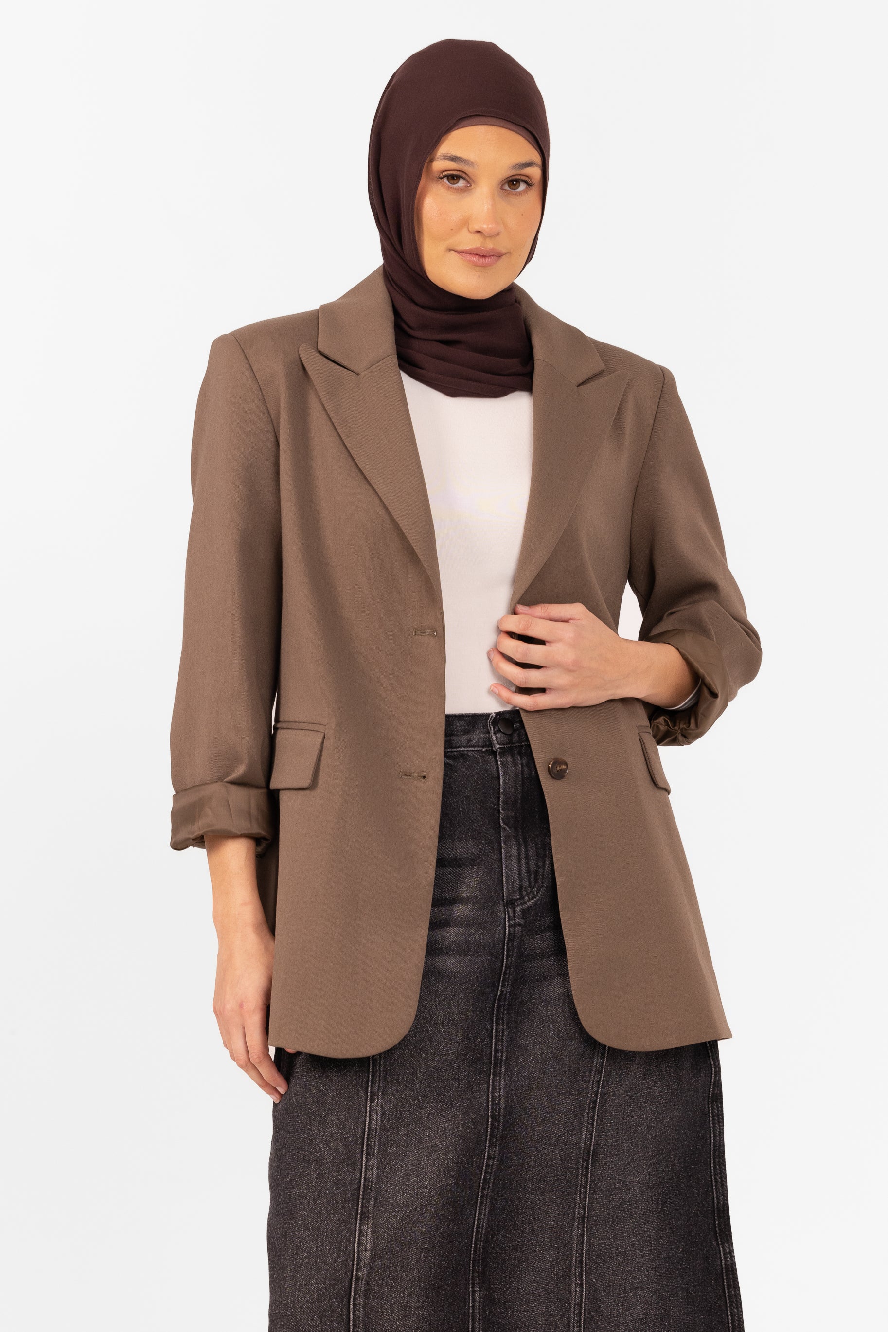 Bianca Oversized Blazer - Cocoa