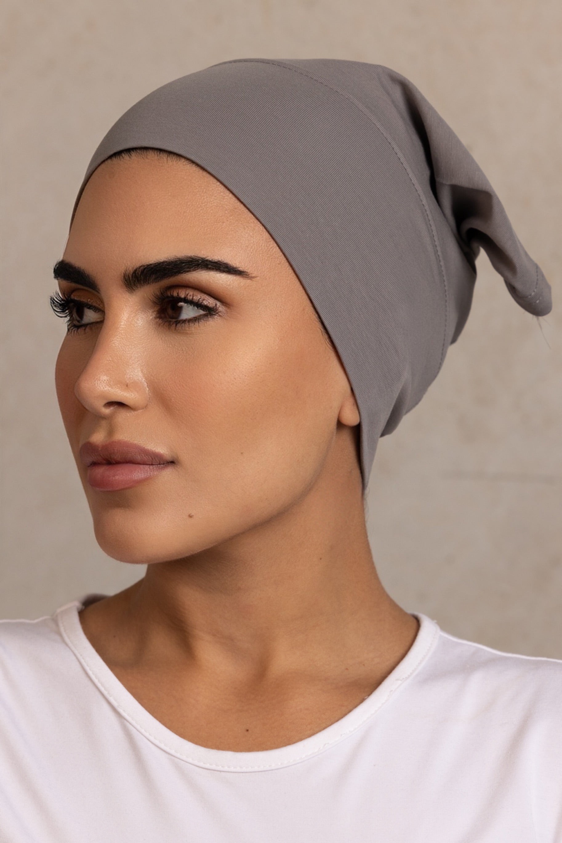 Cotton Open Cap - 179 Medium Grey