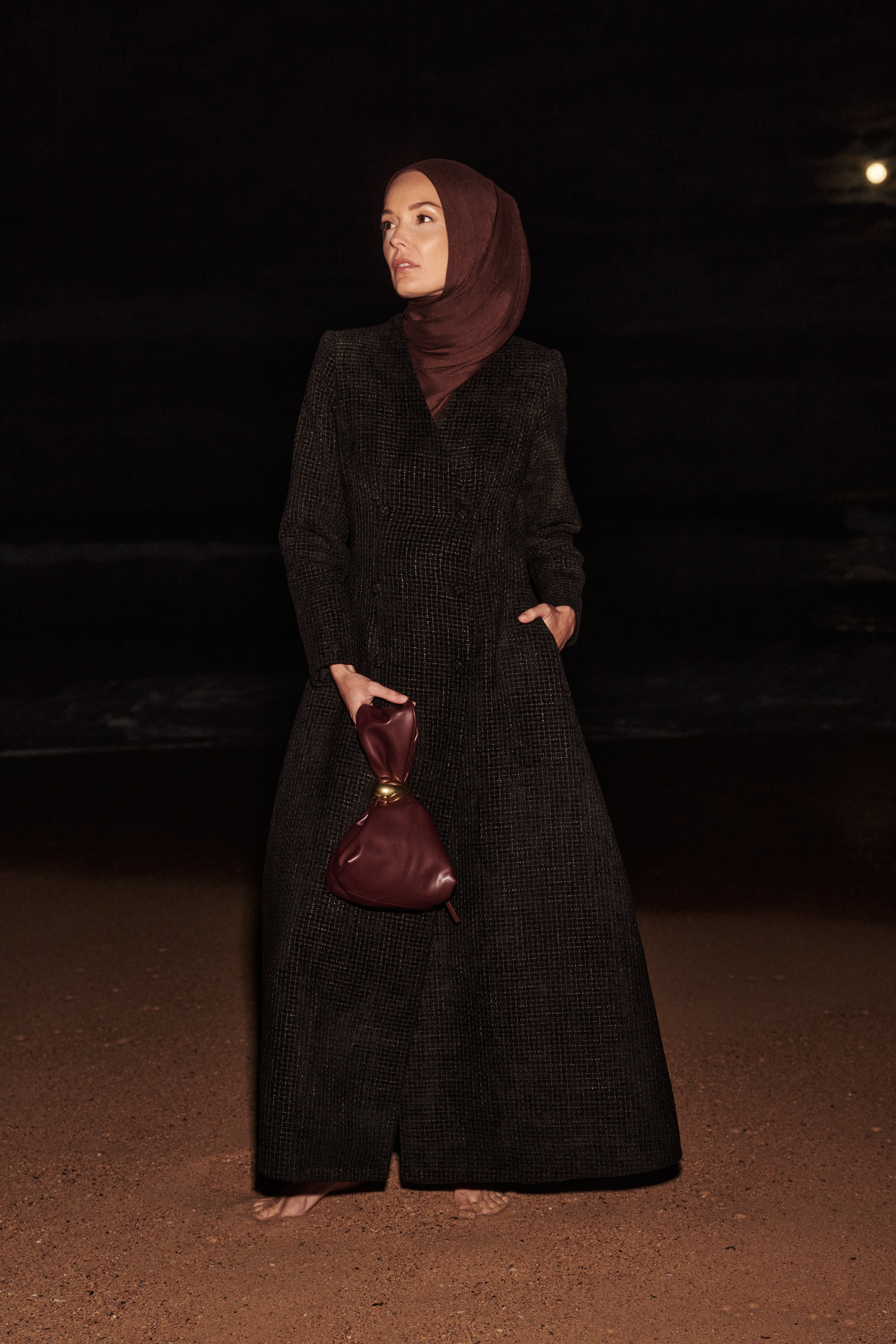 Naomi Tweed Dress - Black