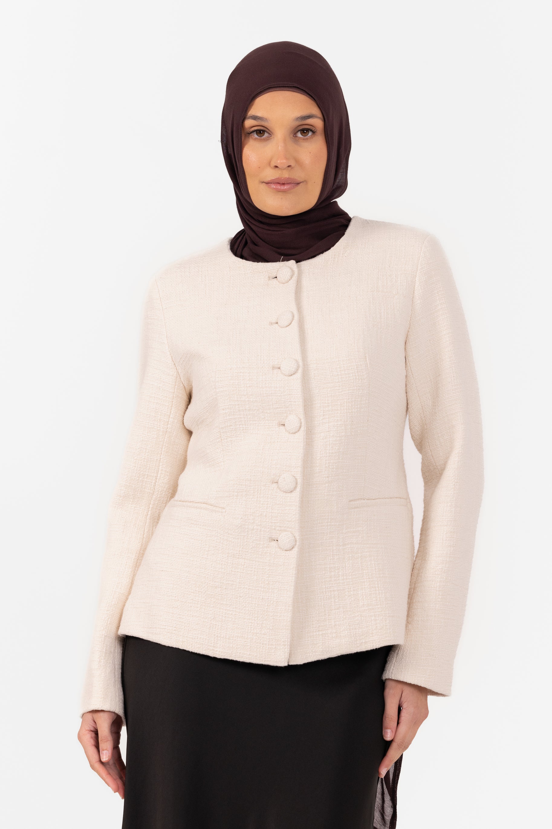 Blair Boucle Jacket - Cream