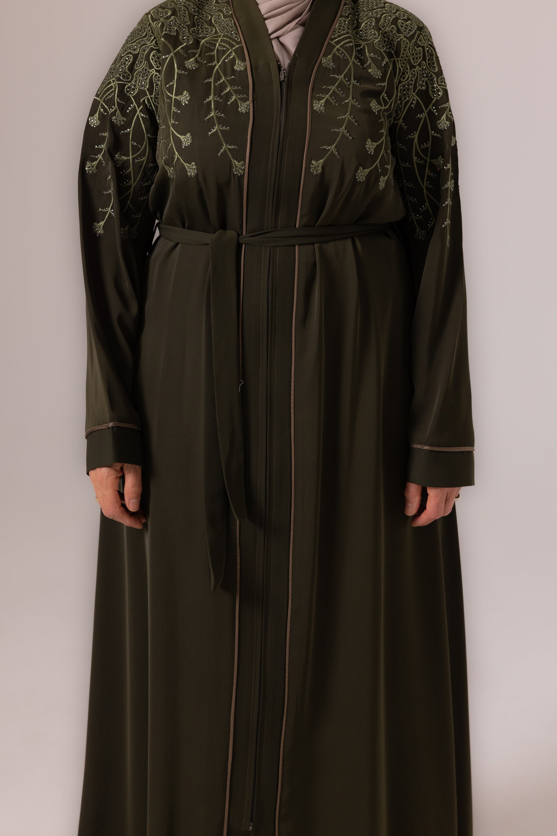 Ladies Elegant Abaya - Army