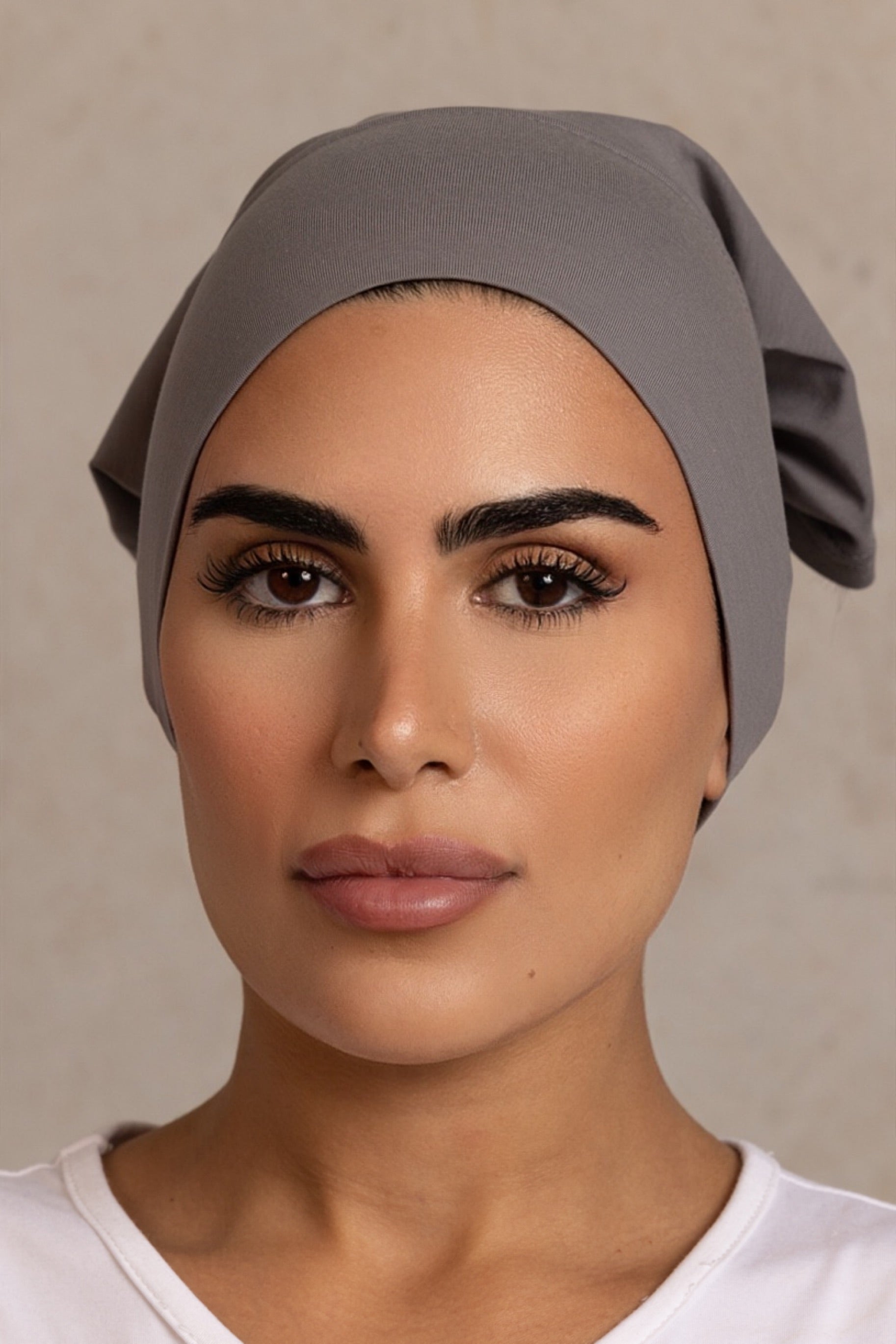 Cotton Open Cap - 179 Medium Grey
