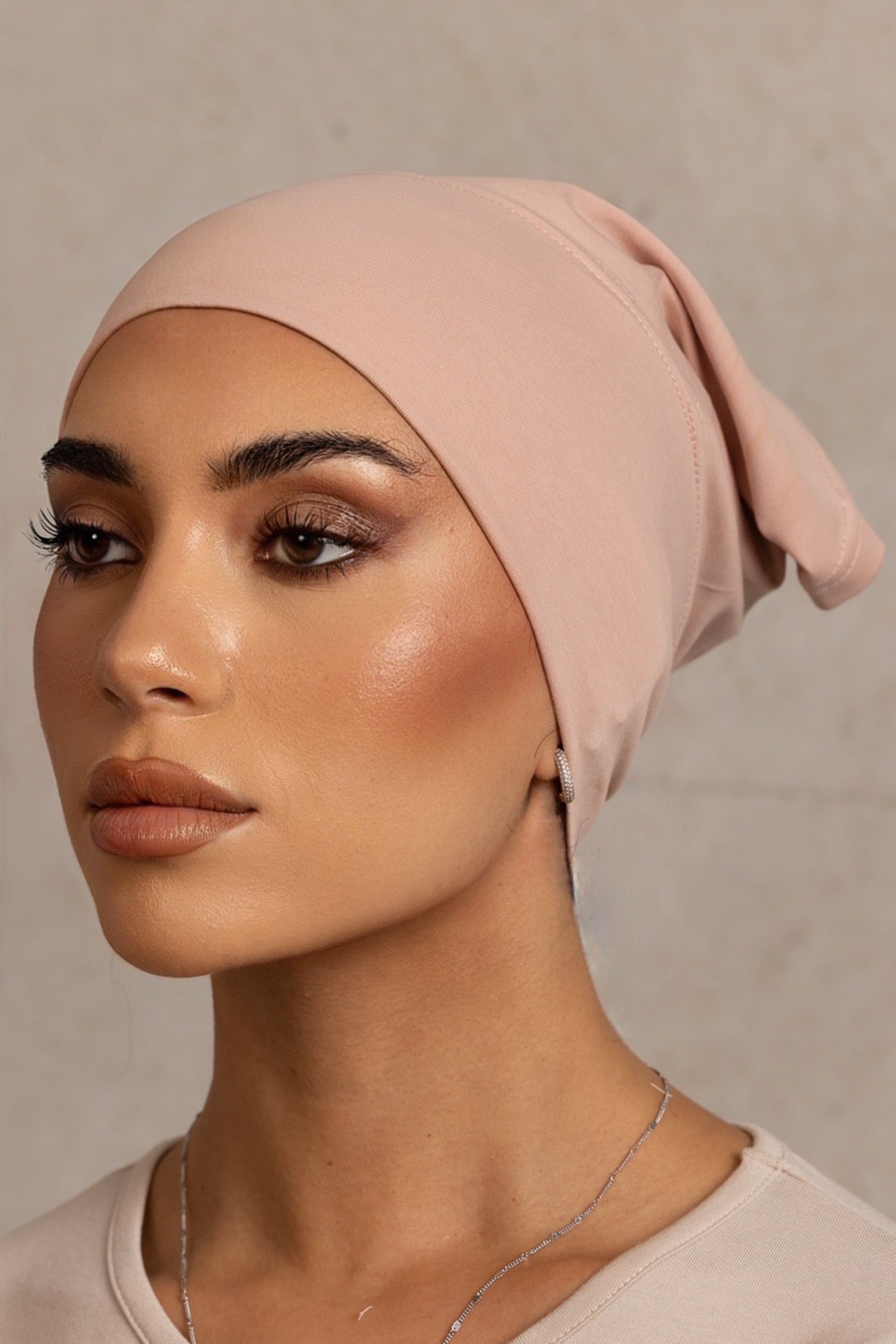 Cotton Open Cap - 129 Muted Pink