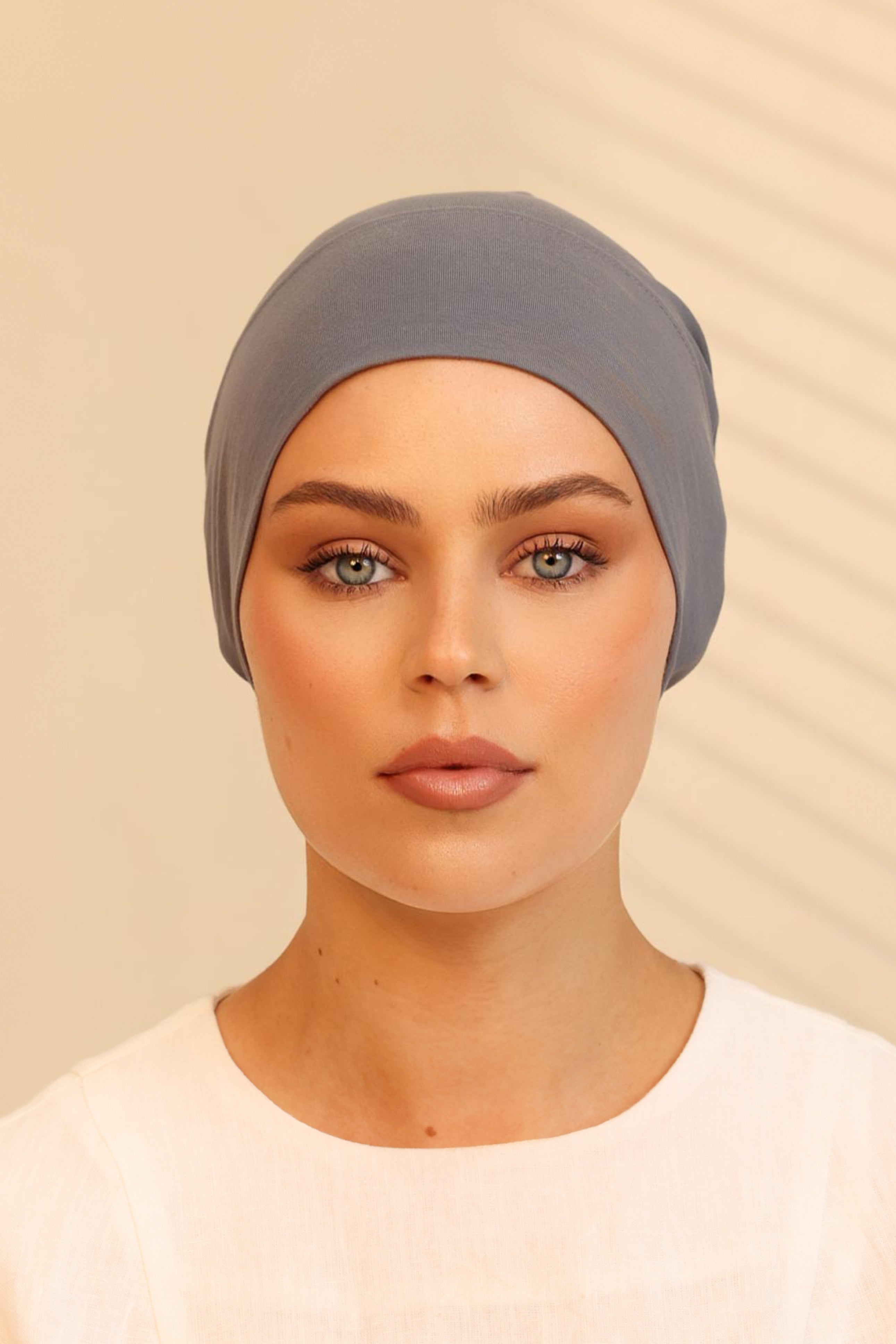 Double Stitched Modal Hijab Set - Blue Granite