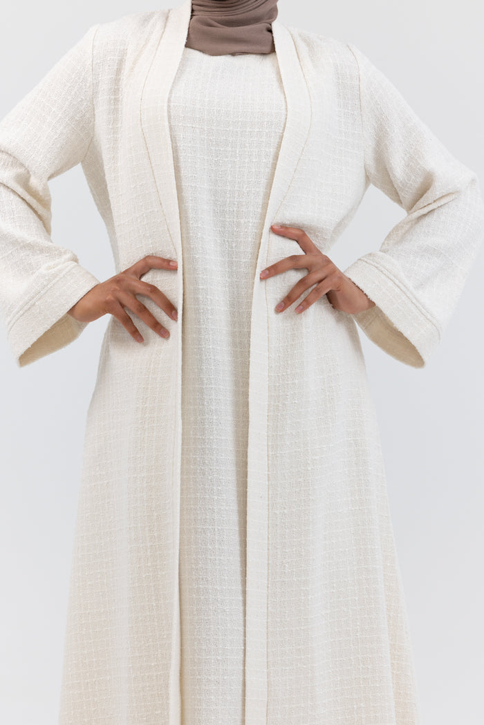 Tweed Kimono - White