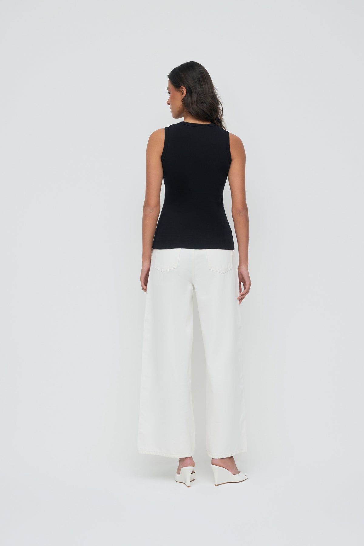 Core Ribbed Tank - Black
