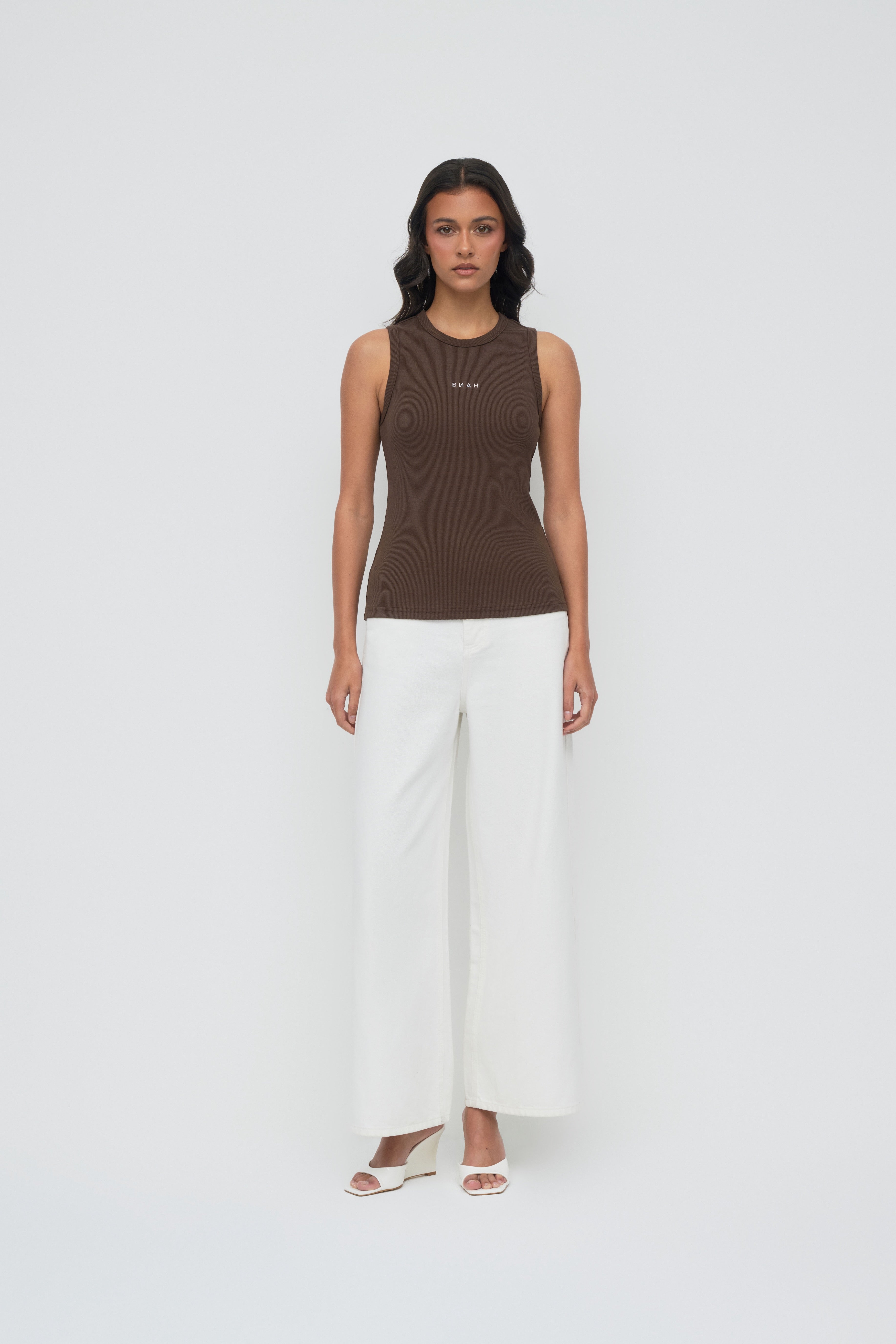 Core Ribbed Tank - Espresso
