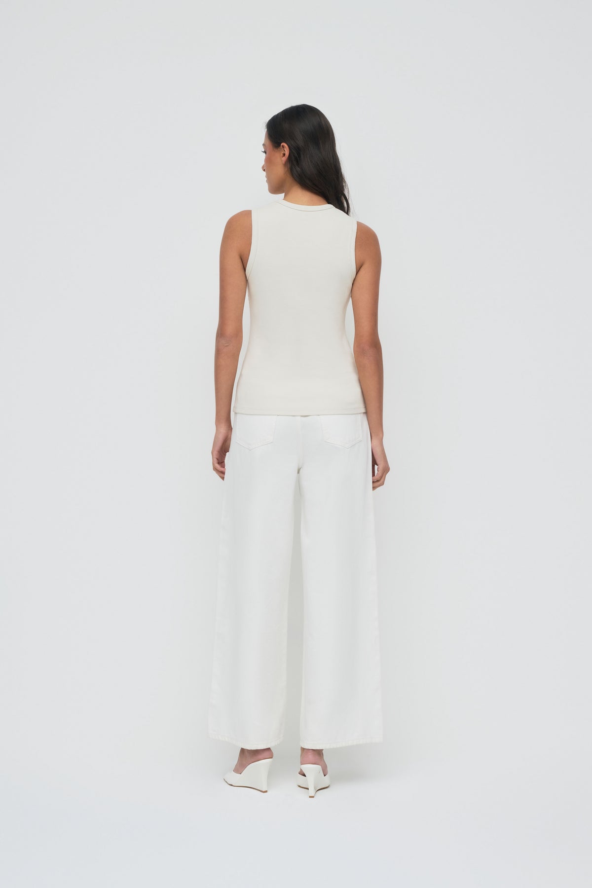 Core Ribbed Tank - Stone