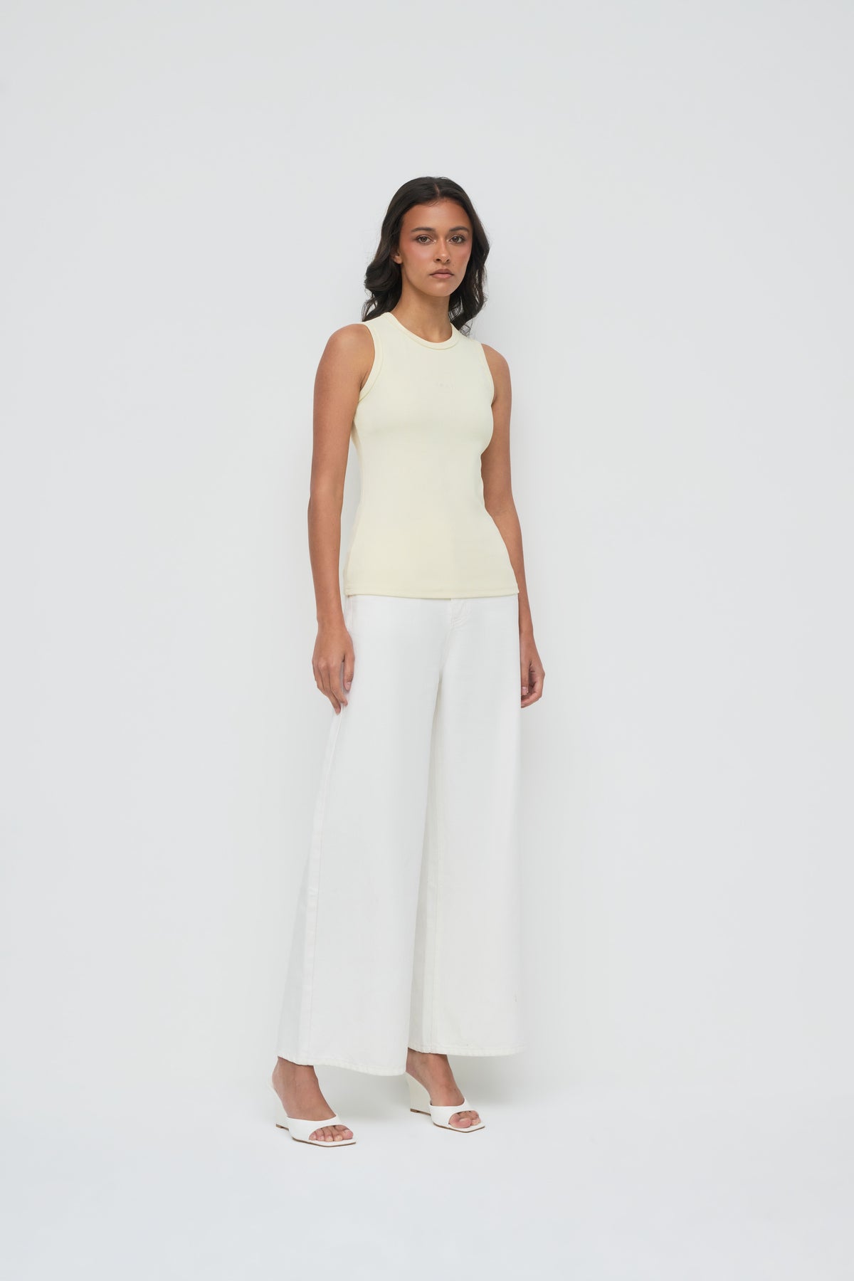 Core Ribbed Tank - Buttermilk