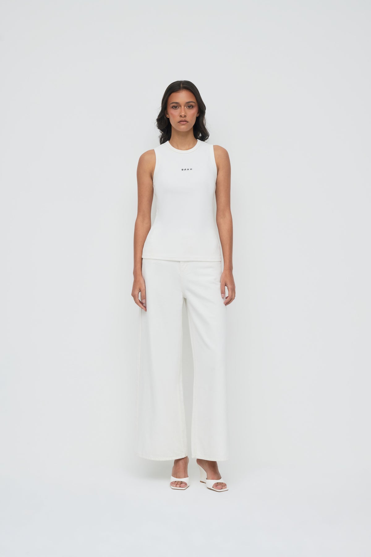 Core Ribbed Tank - White