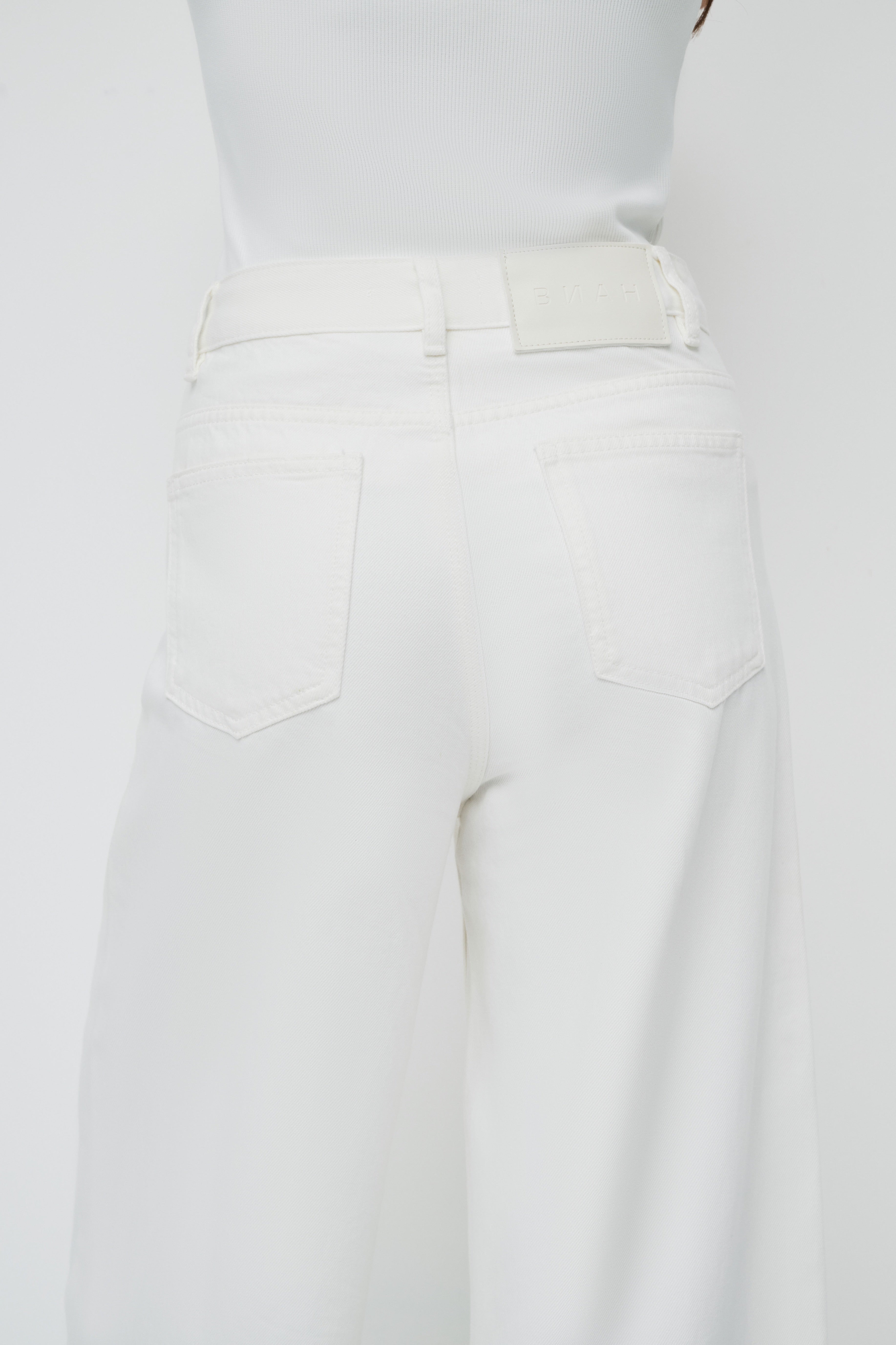 May Wide Leg Jeans - White