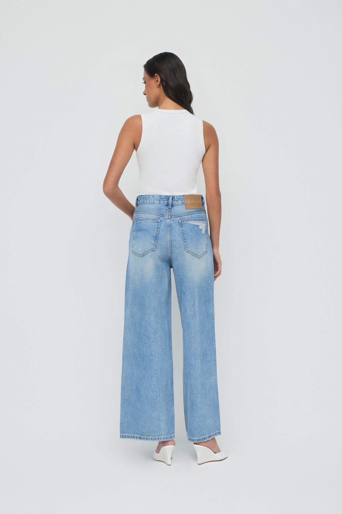 Noa Wide Leg Jeans - Blue