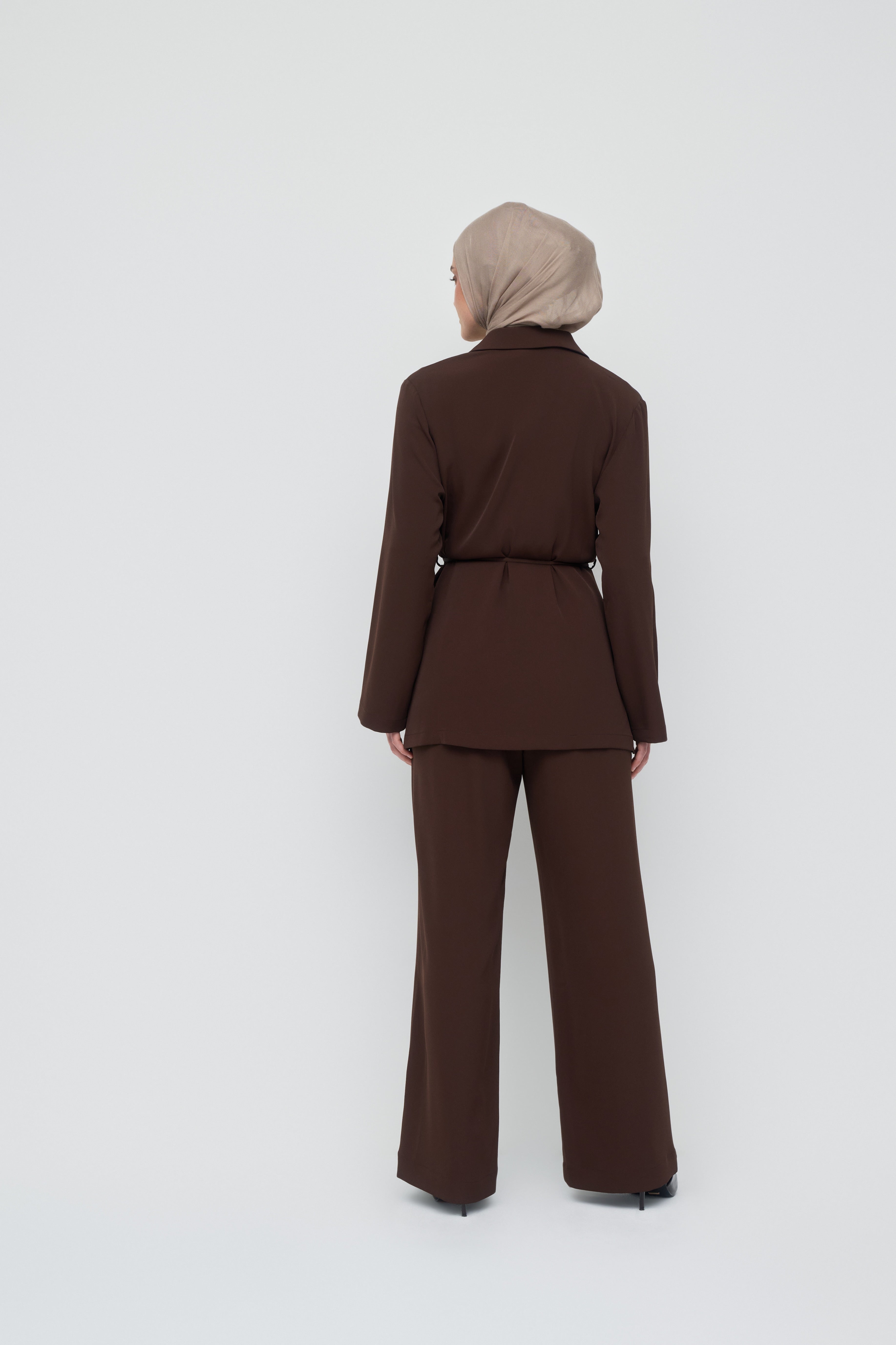 Giselle Crepe Blouse - Espresso