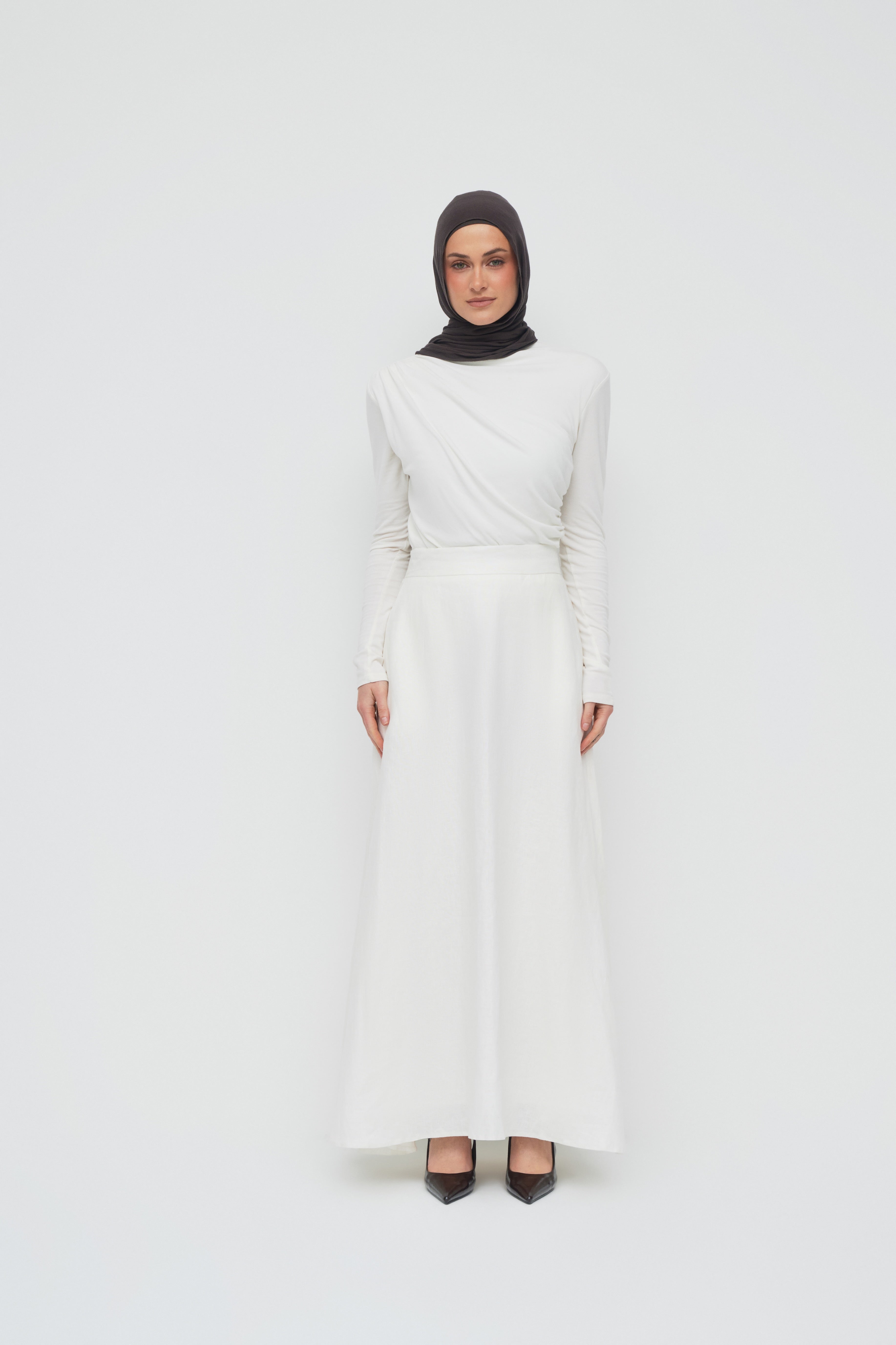 Anaya Maxi Skirt - Powder White