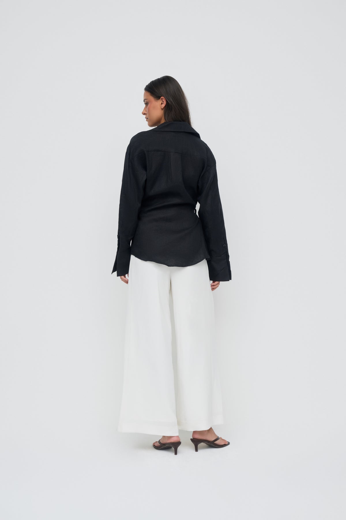 Siara Wrap Shirt - Midnight Black