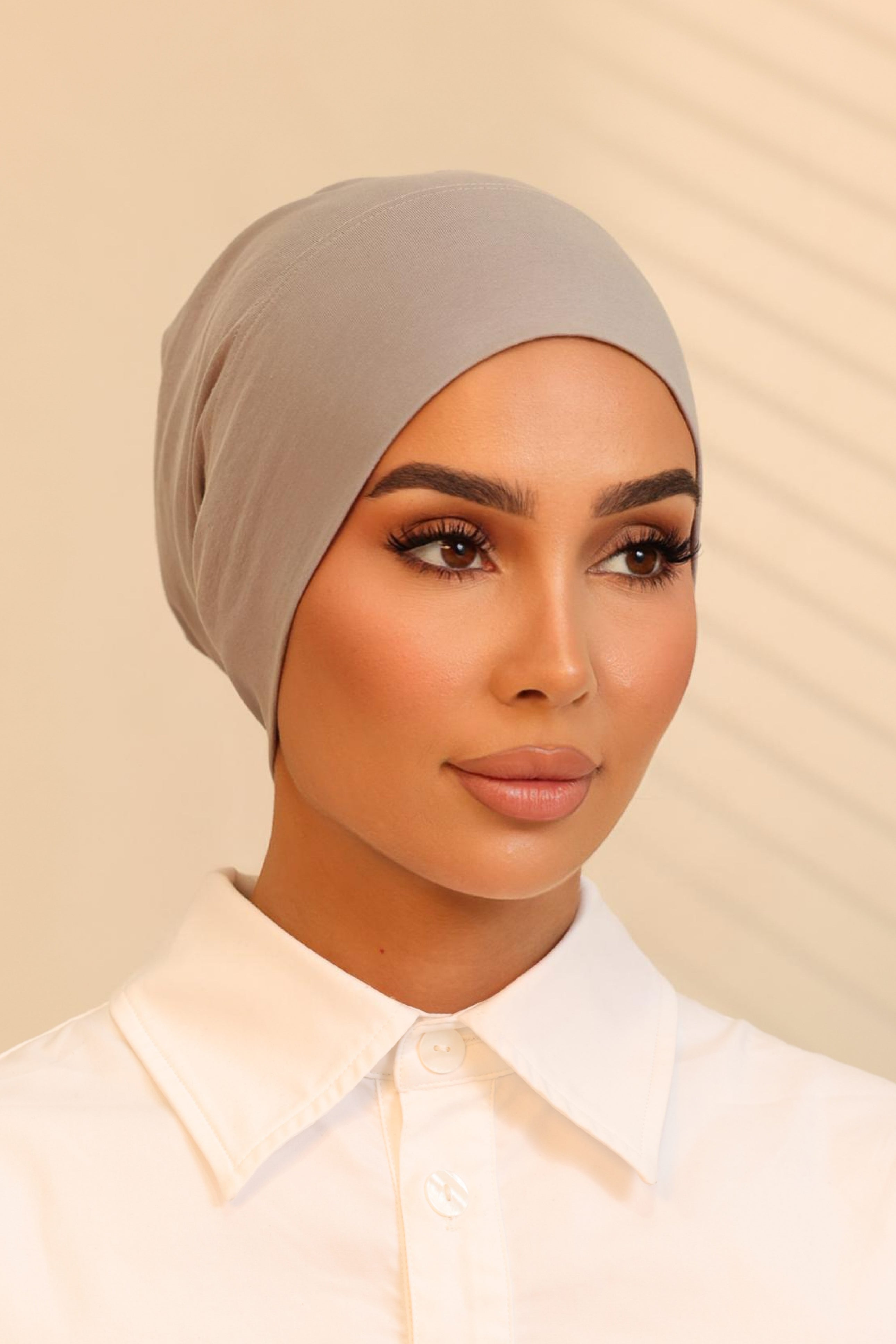 Double Stitched Modal Hijab Set - Cloud Grey