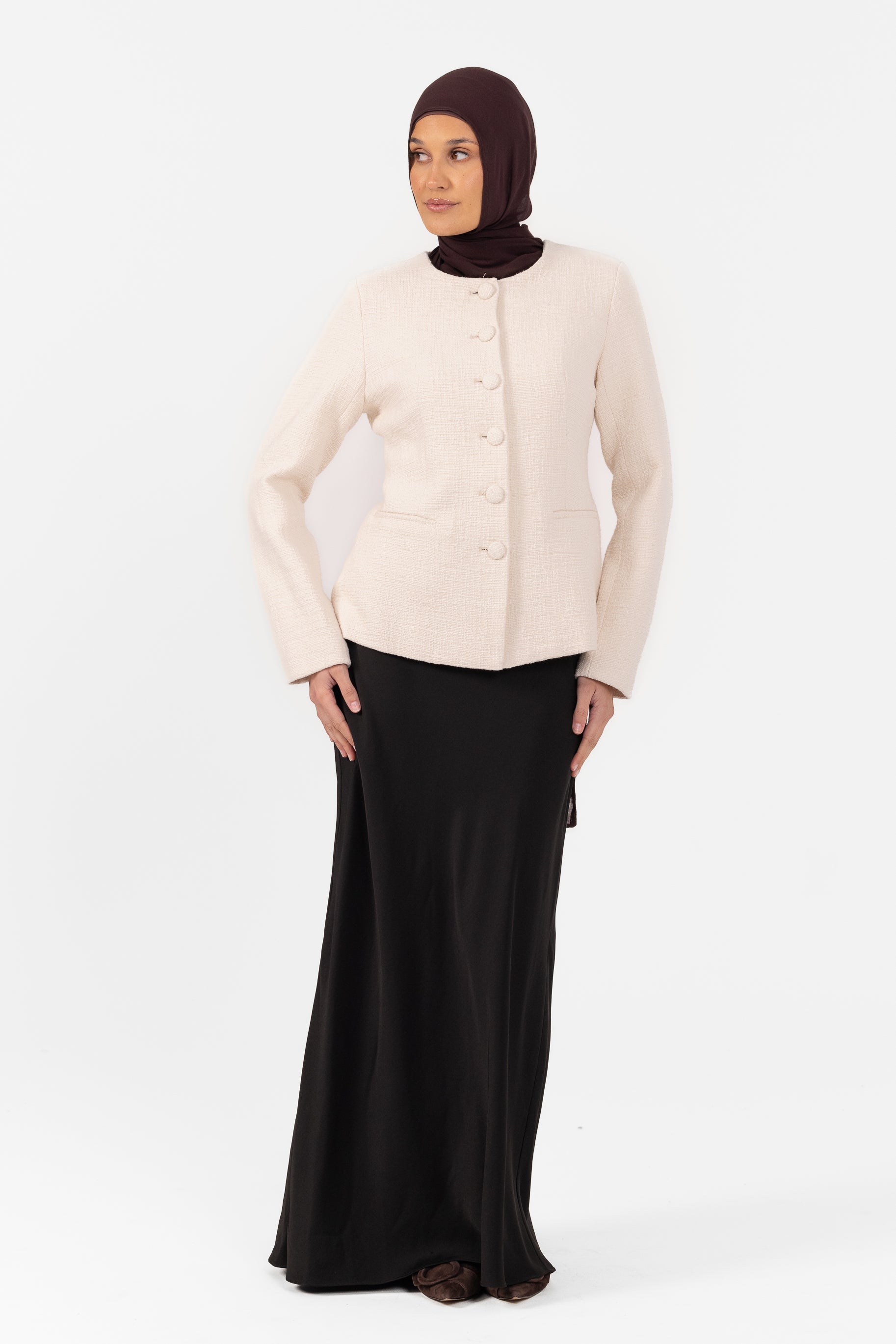 Satin Slip Skirt - Black