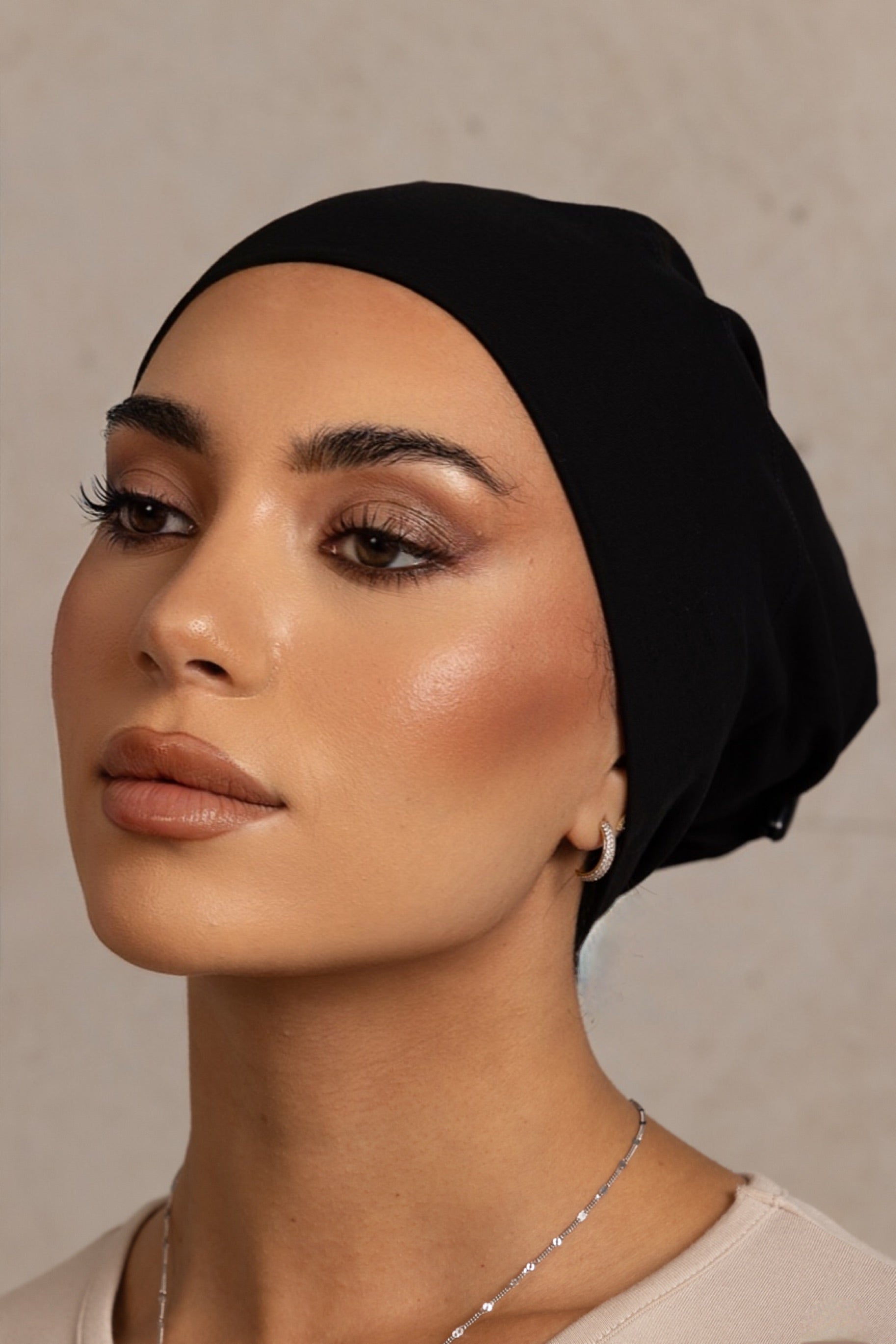Ice Cotton Closed Cap - Black