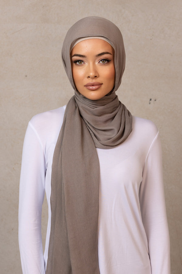 Double Stitched Modal Scarf - 18 Ash