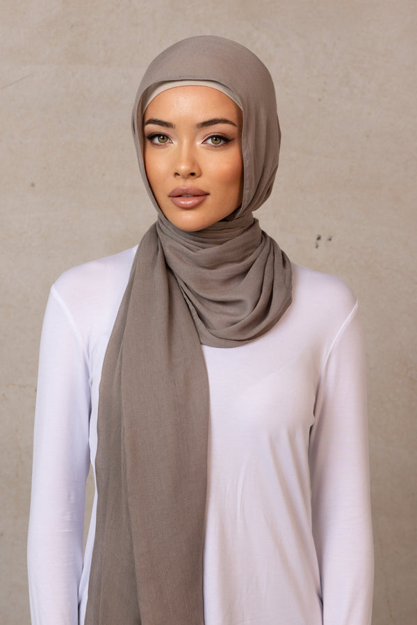 Double Stitched Modal Scarf - 18 Ash