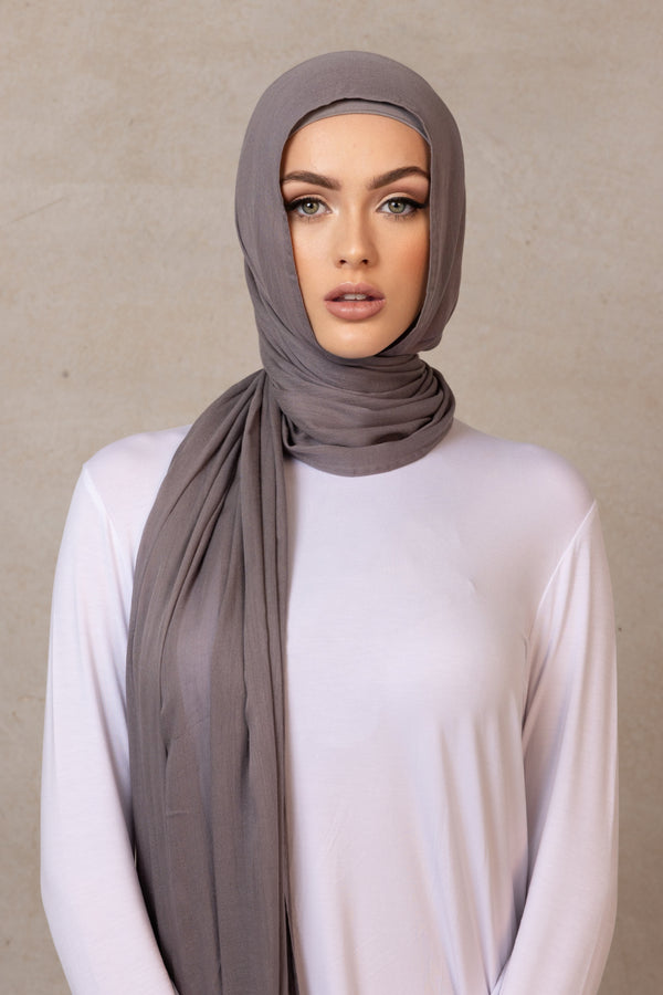 Double Stitched Modal Scarf - 21 Graphite