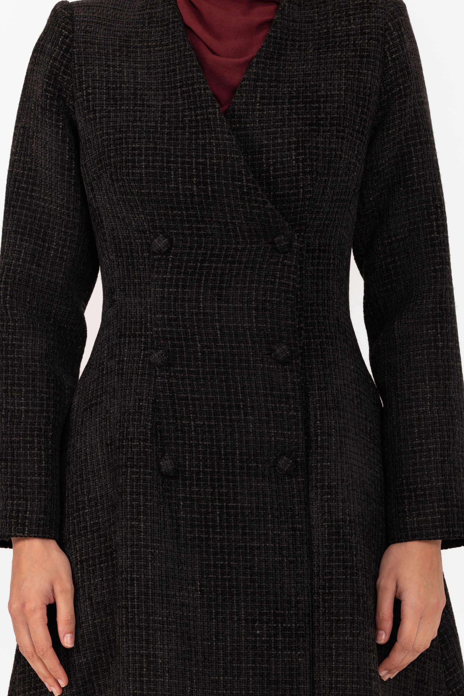 Naomi Tweed Dress - Black