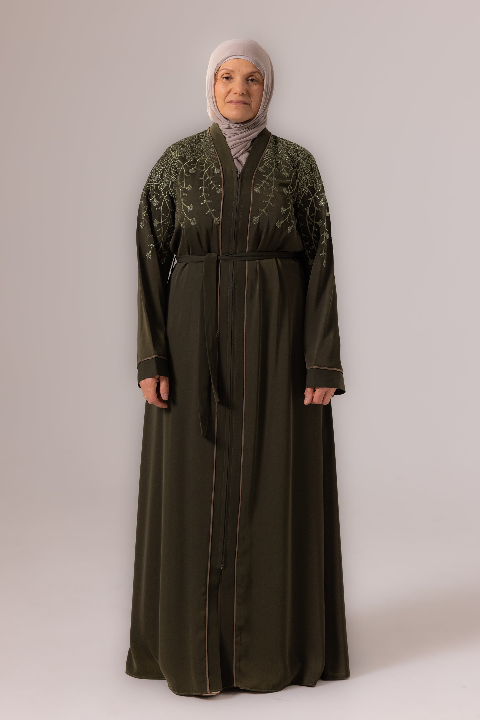 Ladies Elegant Abaya - Army