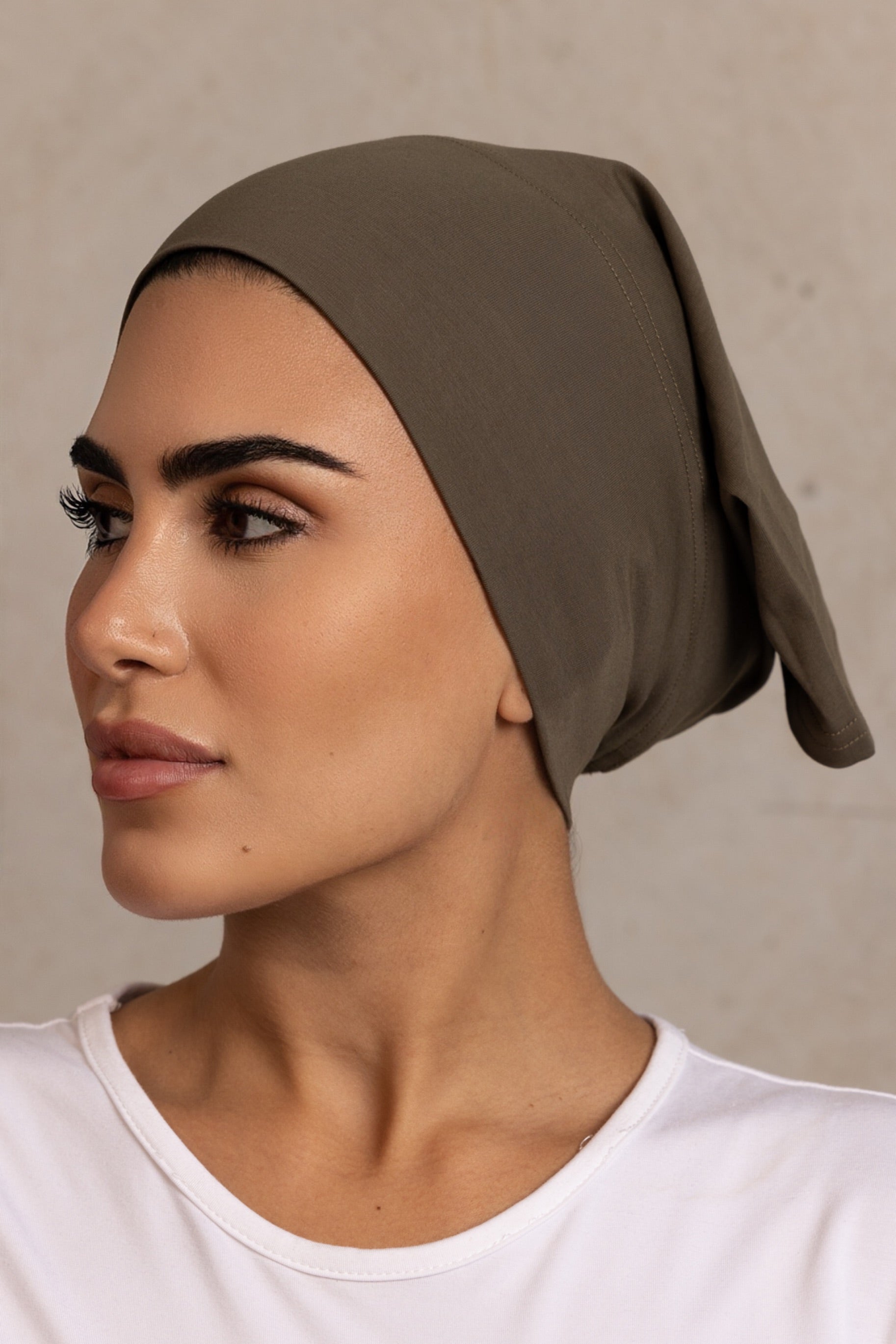 Cotton Open Cap - 154 Taupe