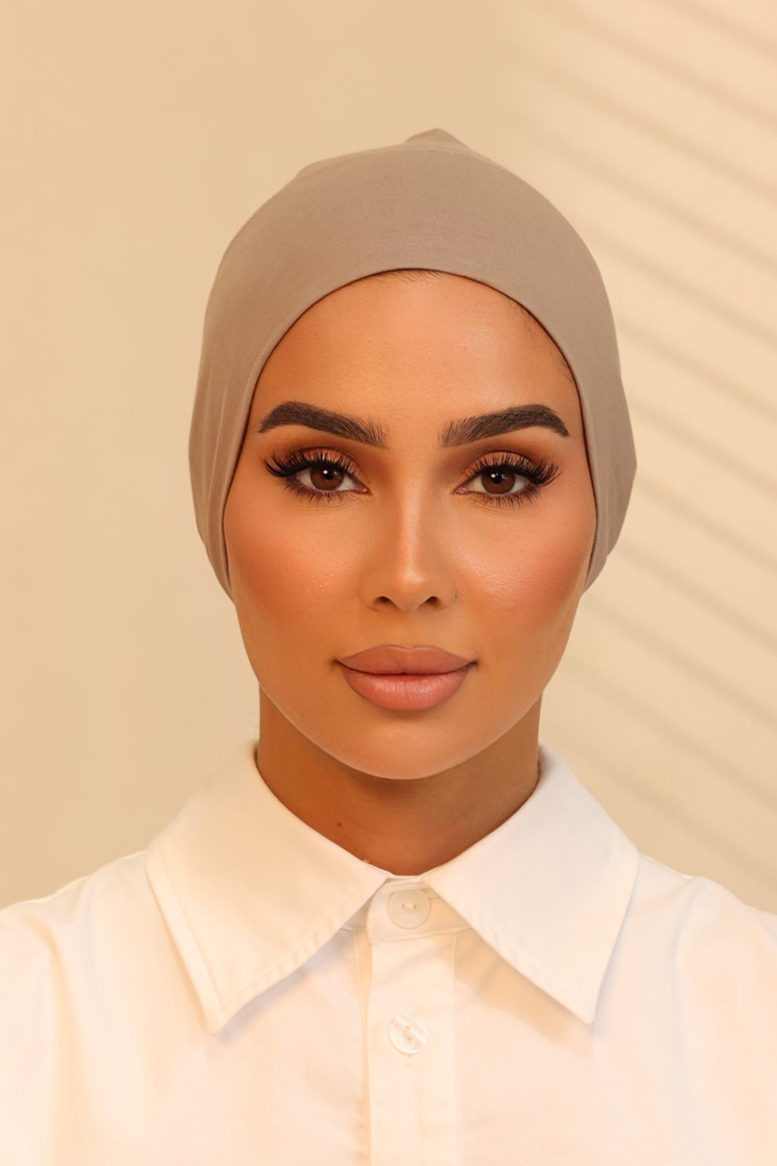 Double Stitched Modal Hijab Set - Fossil