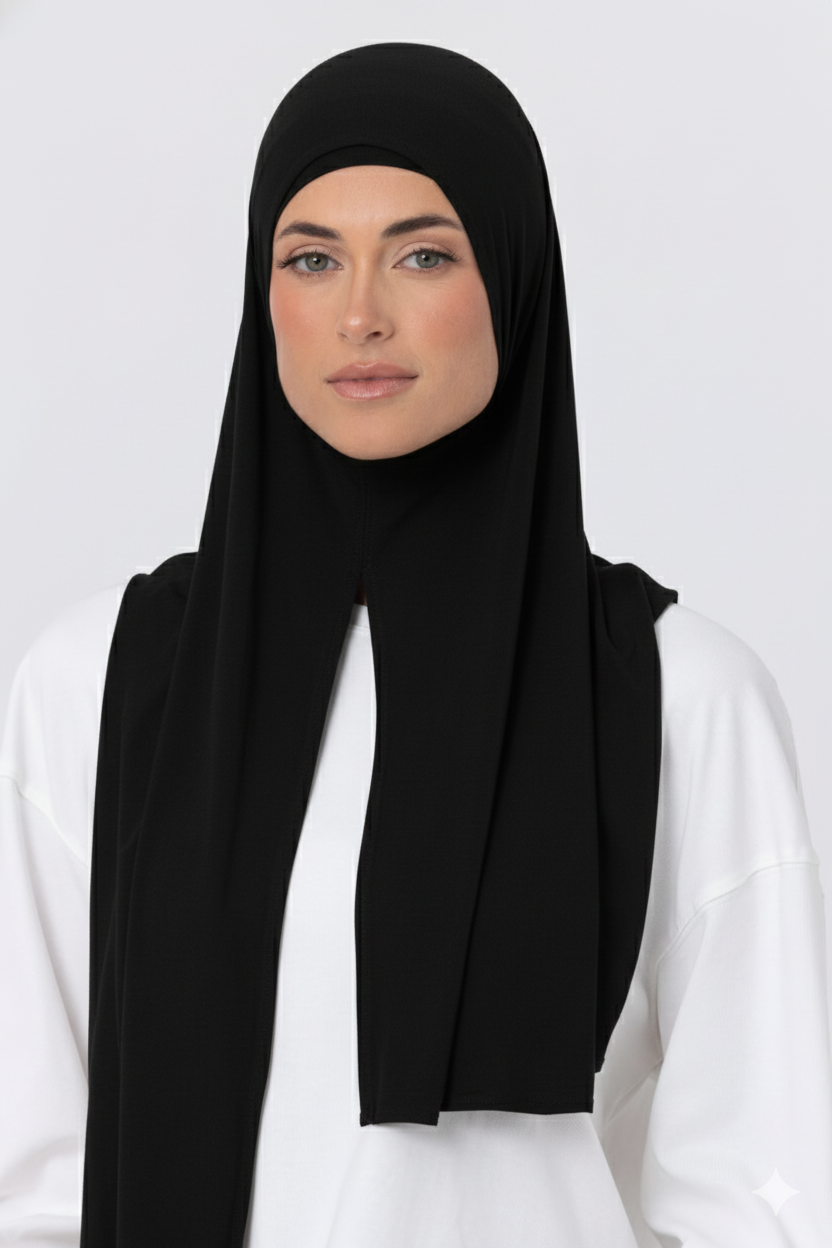 Instant Bamboo Jersey Wrap Set - Black