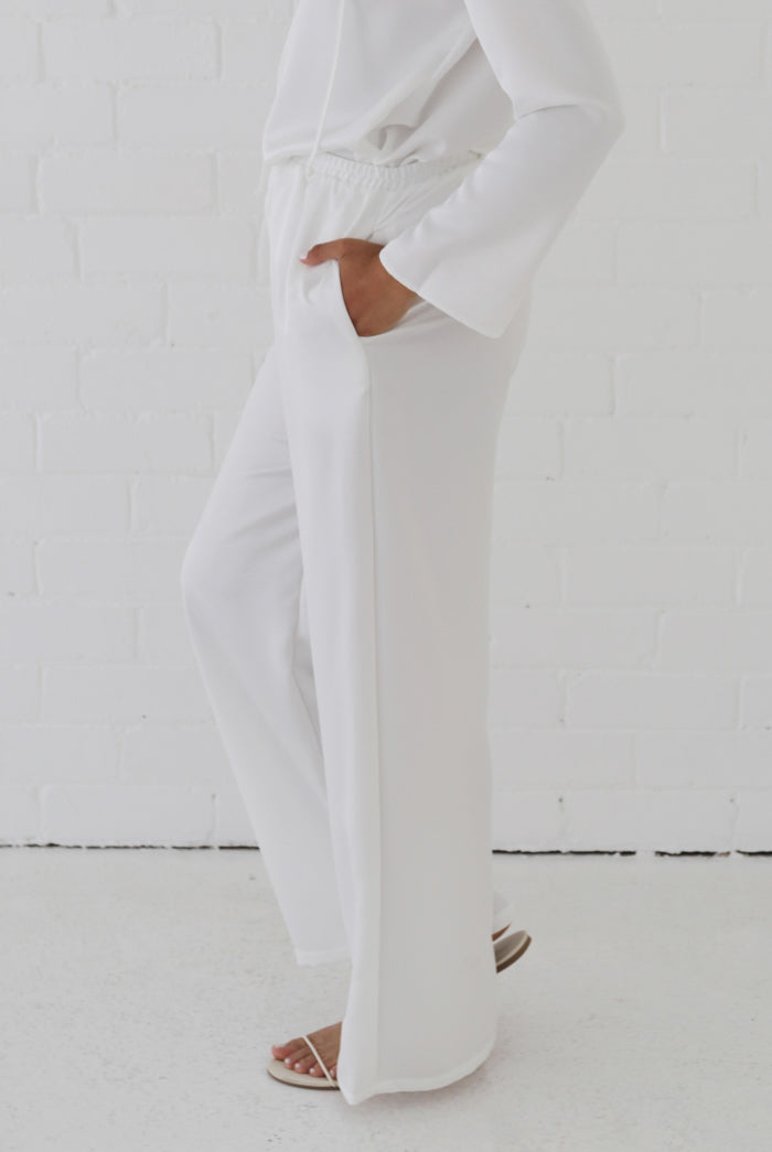 Samiha Satin Pant - Ivory