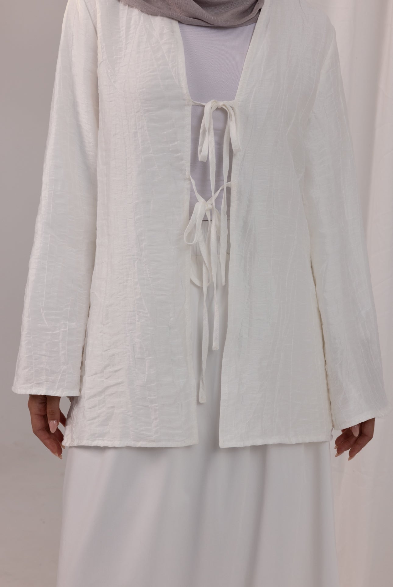 Arabella Tie Up Top - White