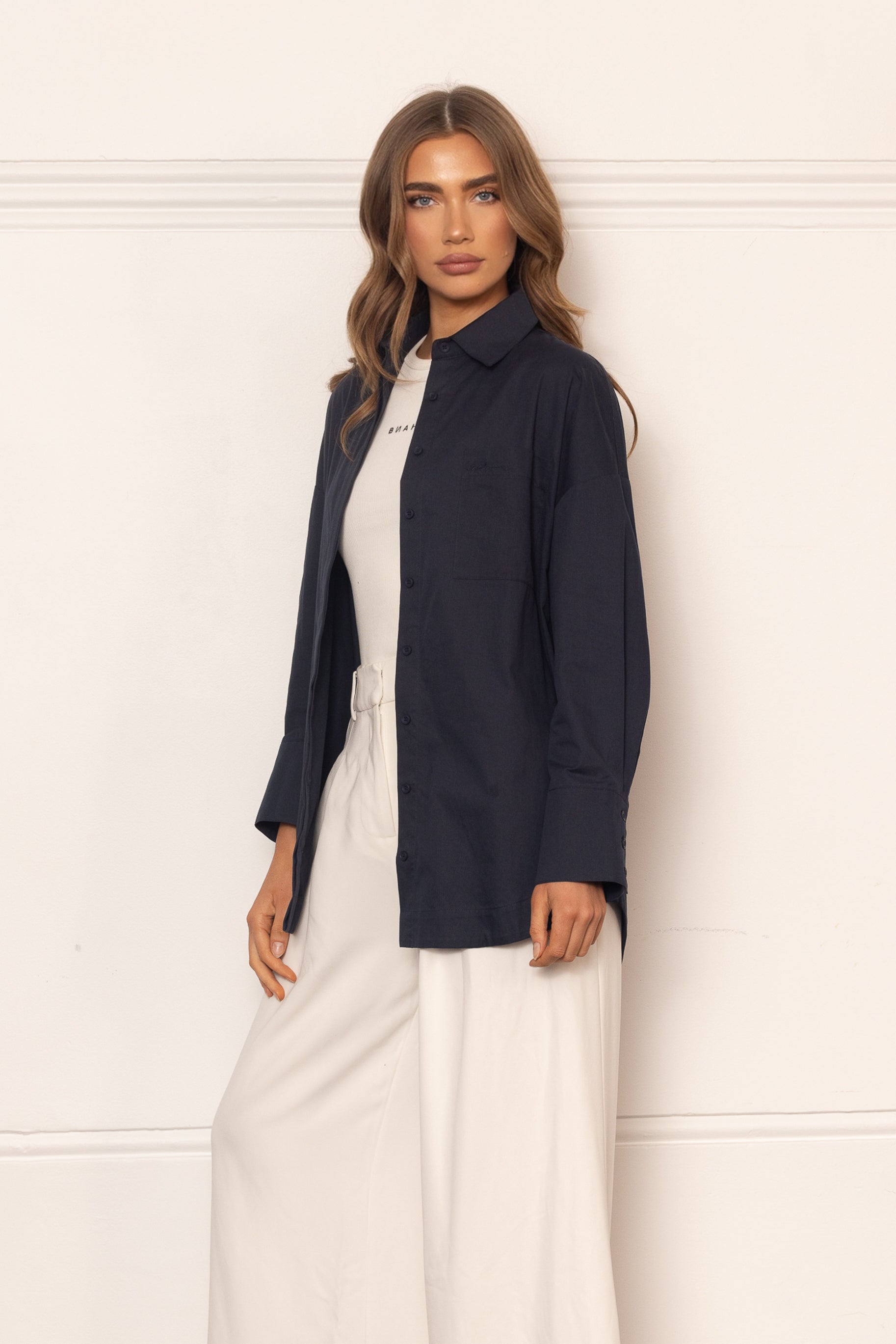The Ayah Shirt - Navy Blue