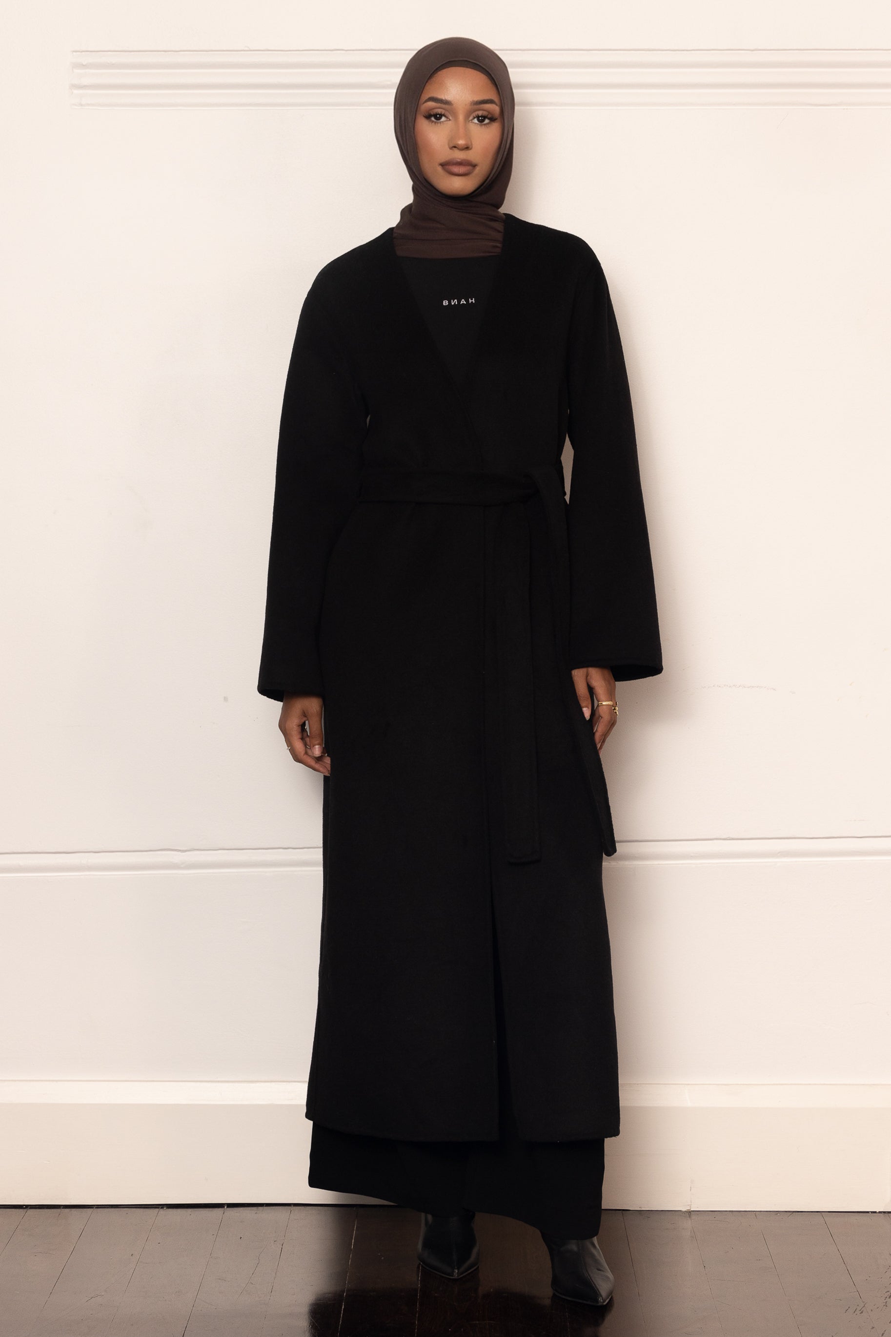 Tara Longline Coat - Black