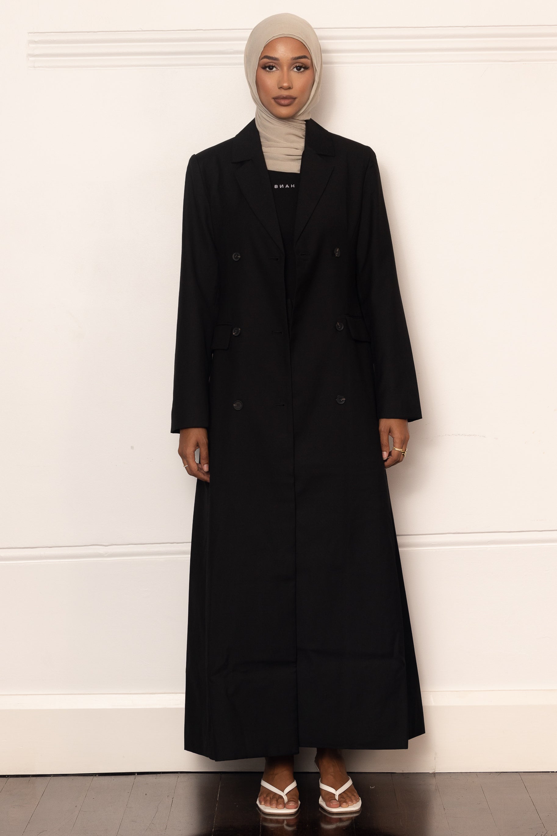 Alexa Double Breasted Coat - Black