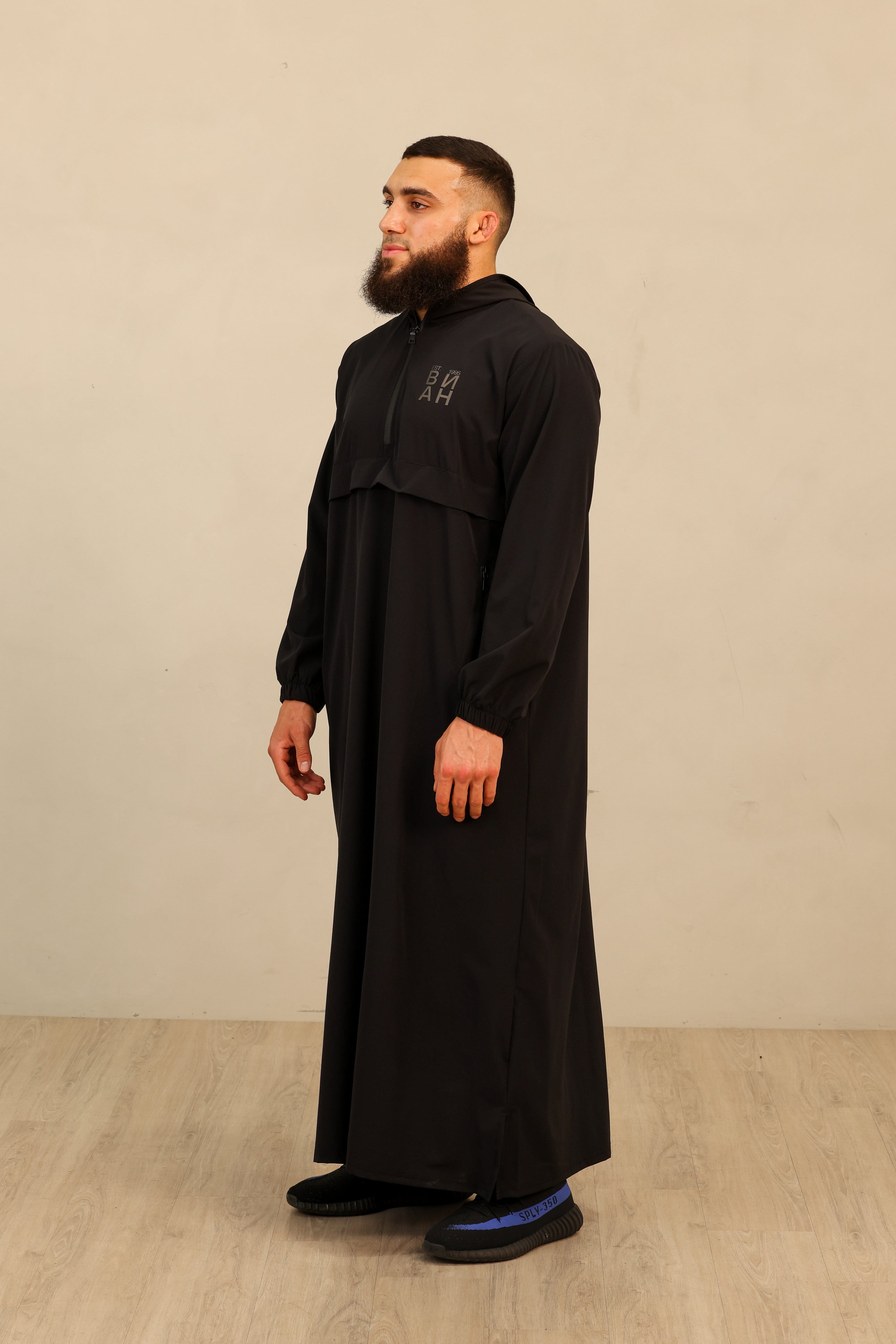 Men's Ishaq Dry Fit Thobe - Black