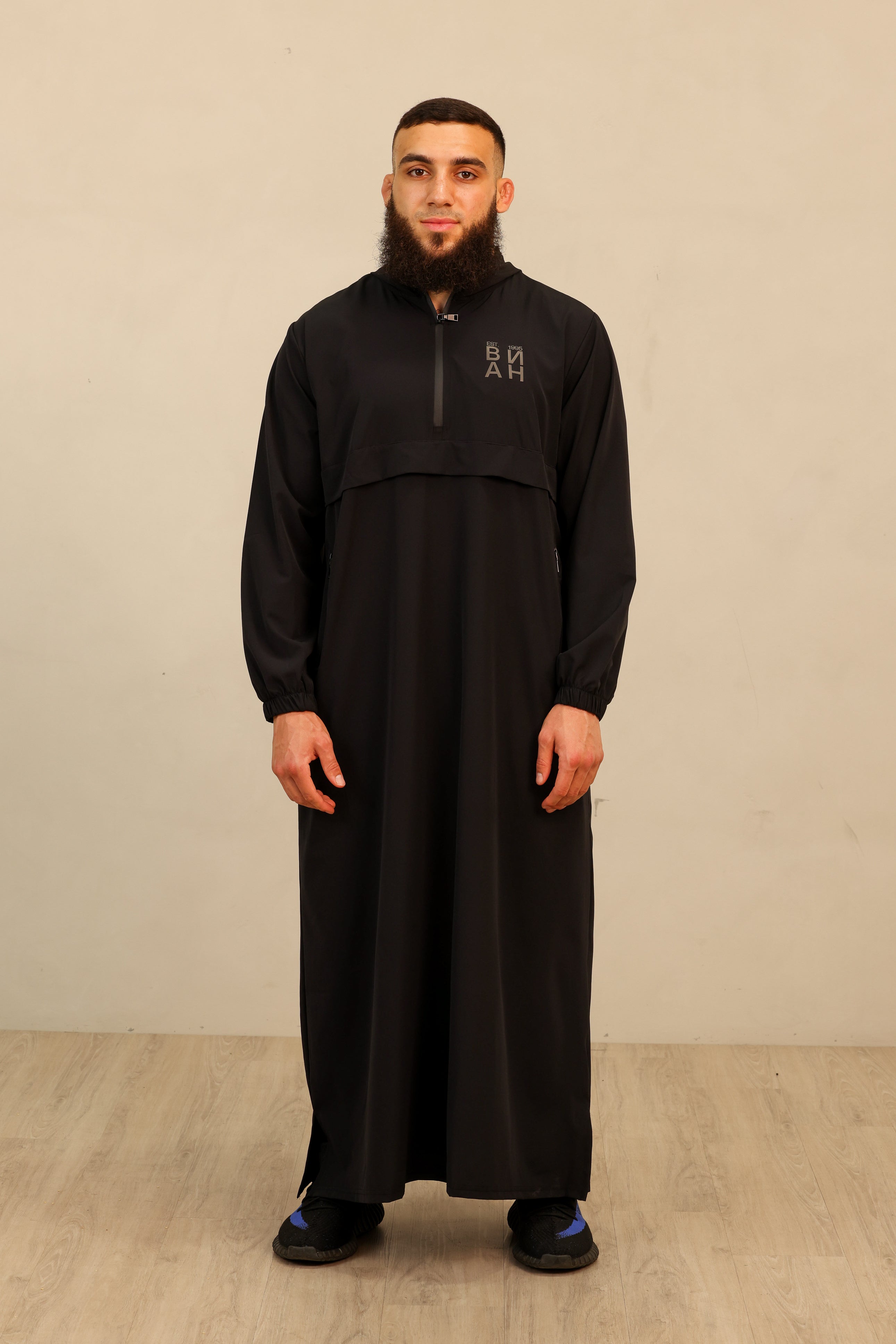 Men's Ishaq Dry Fit Thobe - Black