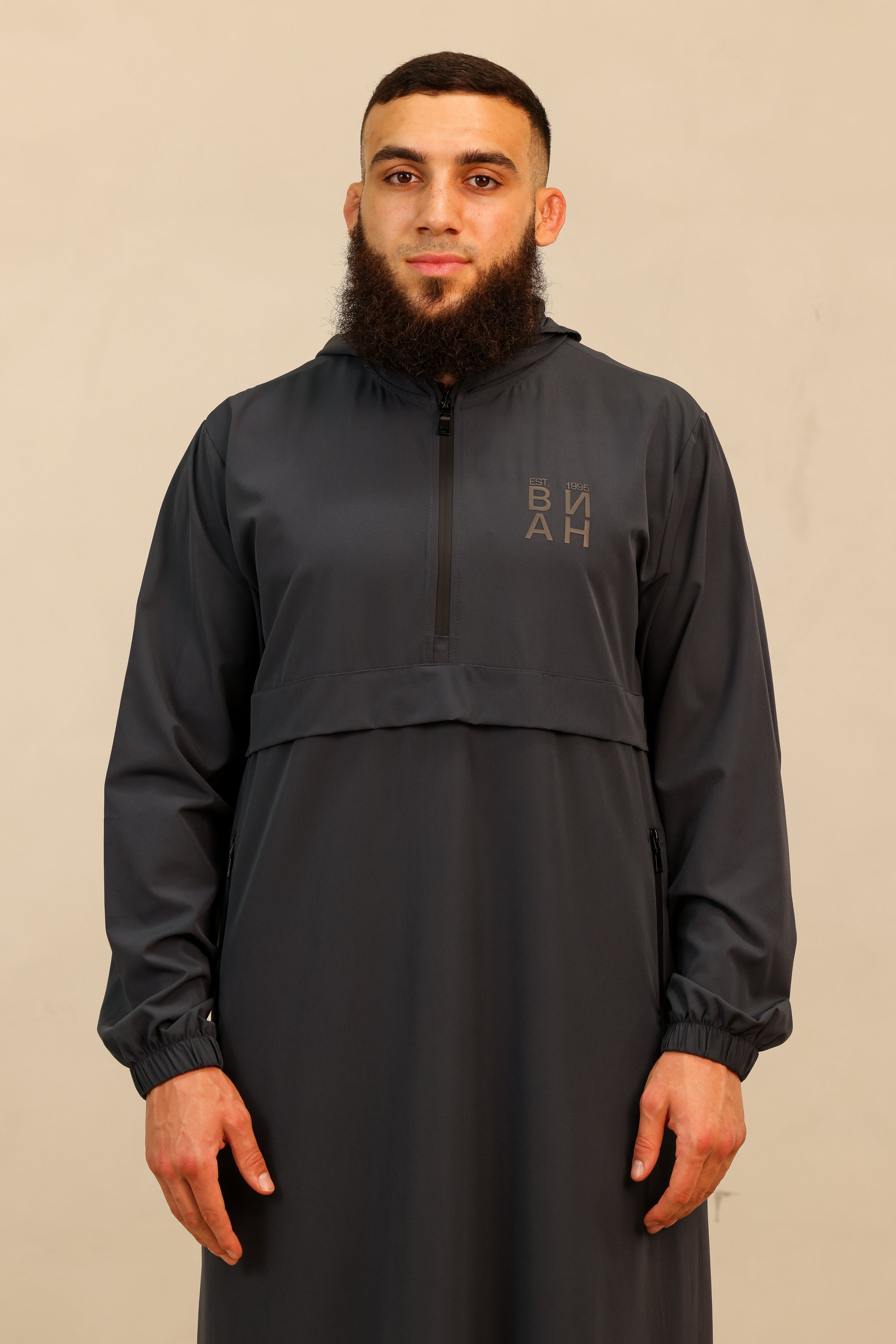 Men's Ishaq Dry Fit Thobe - Charcoal